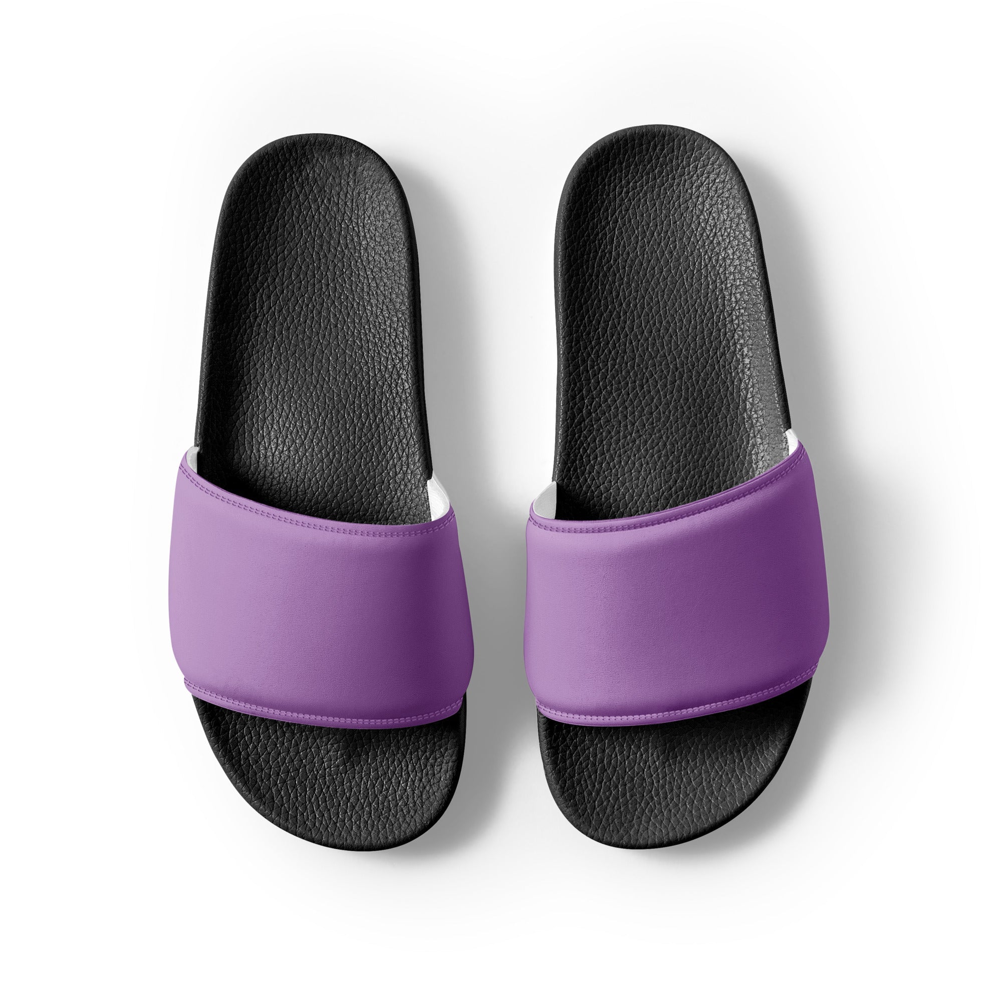 African Violet Color Men's Slides by Visual Verse - Image 2