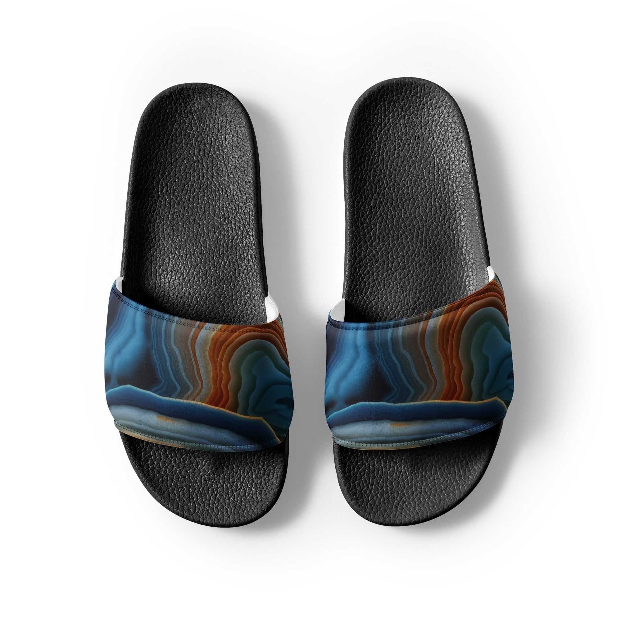 Agate Swirl Women's Slides by Visual Verse - Image 2