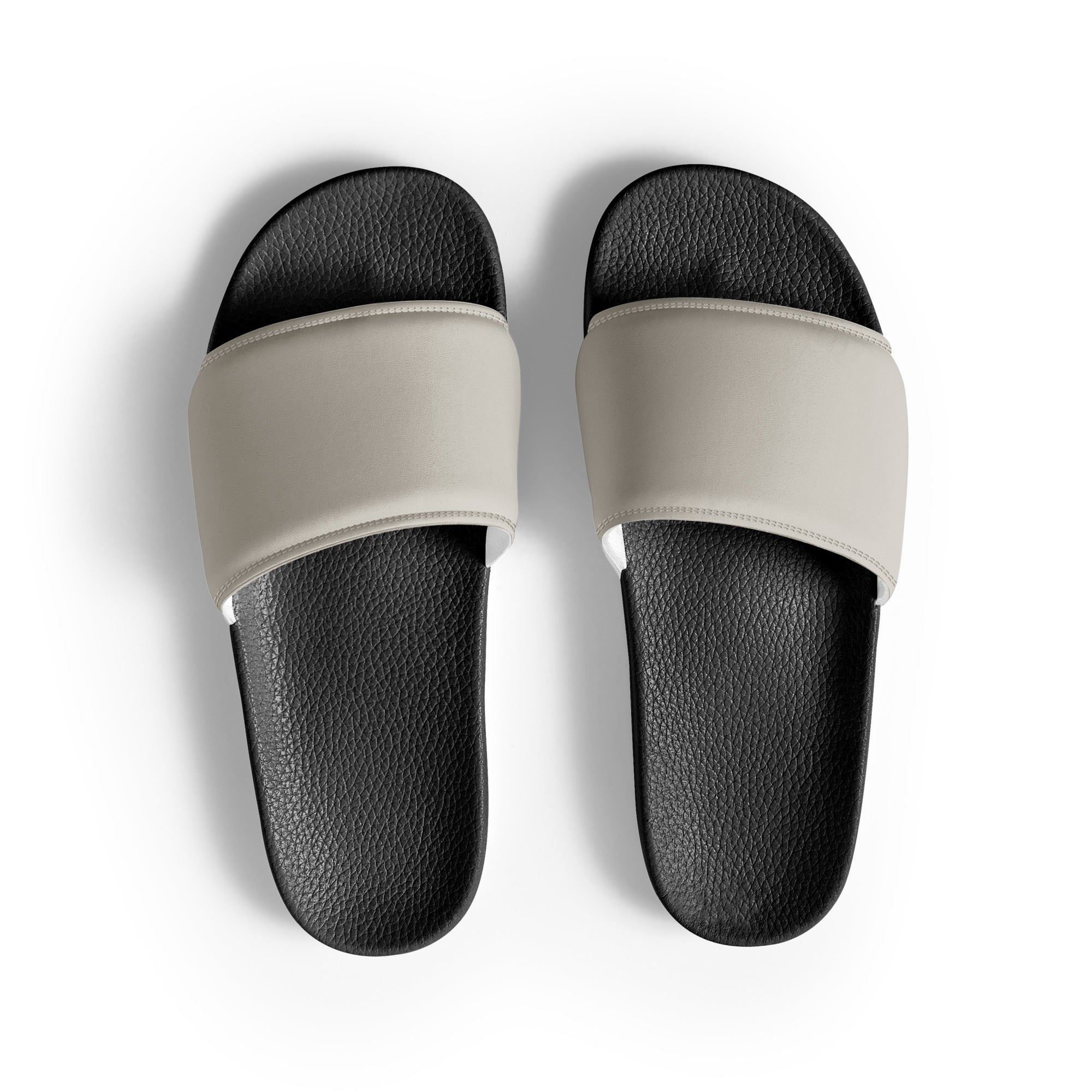 Agreeable Gray Color Men's Slides by Visual Verse - Image 1