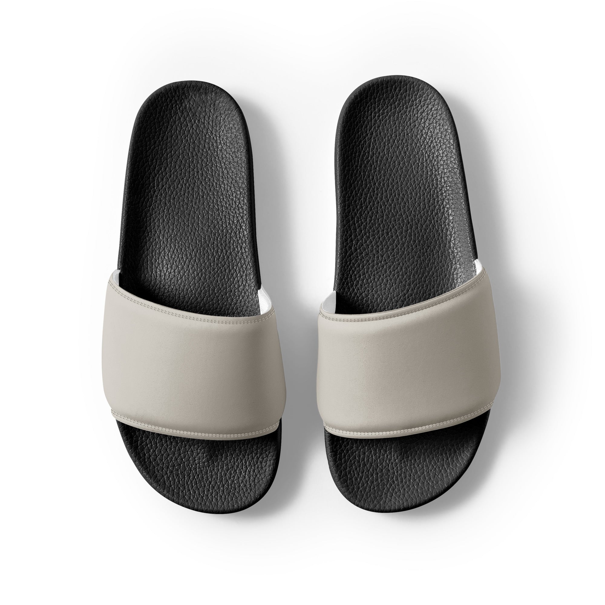 Agreeable Gray Color Men's Slides by Visual Verse - Image 2