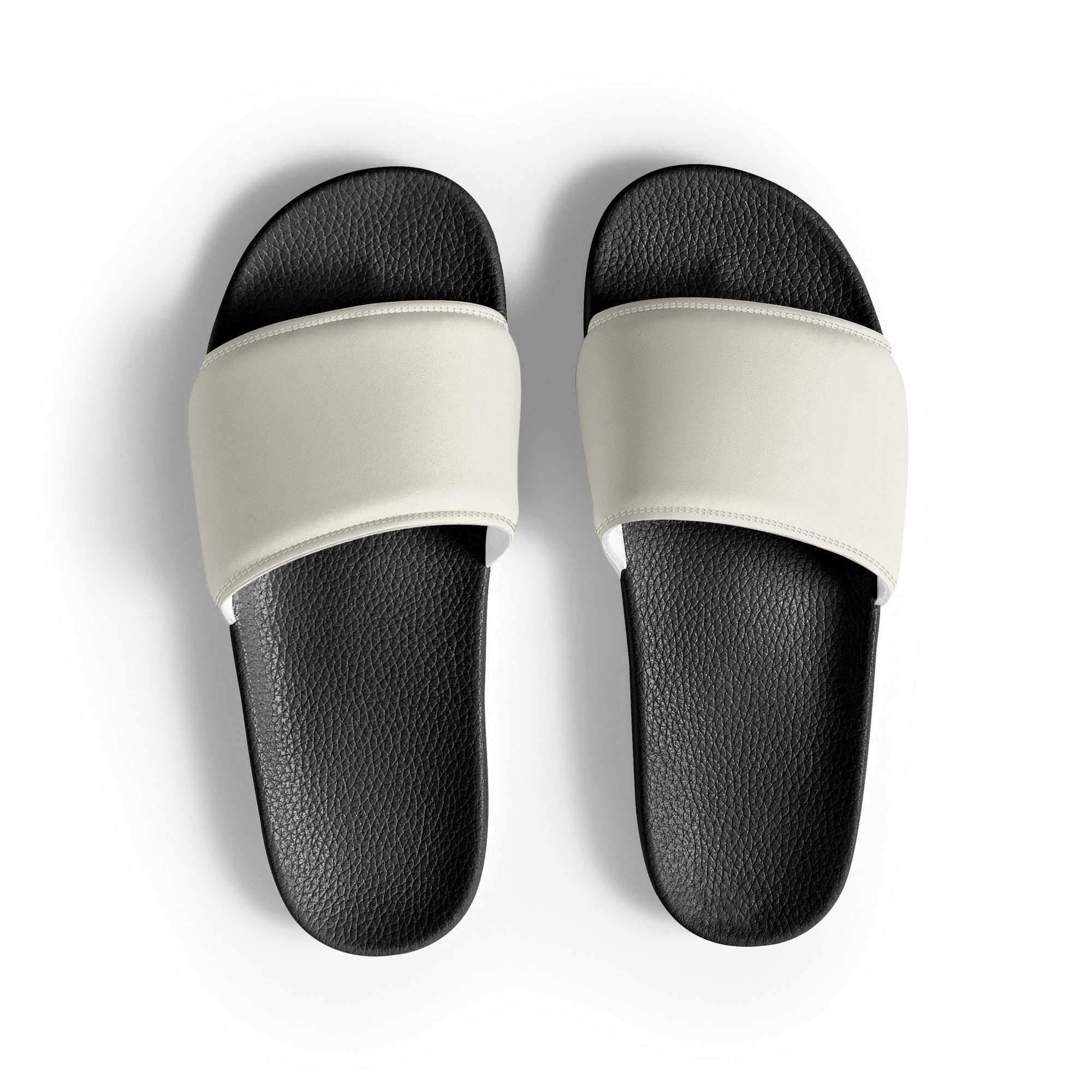 Alabaster Color Men's Slides by Visual Verse - Image 1