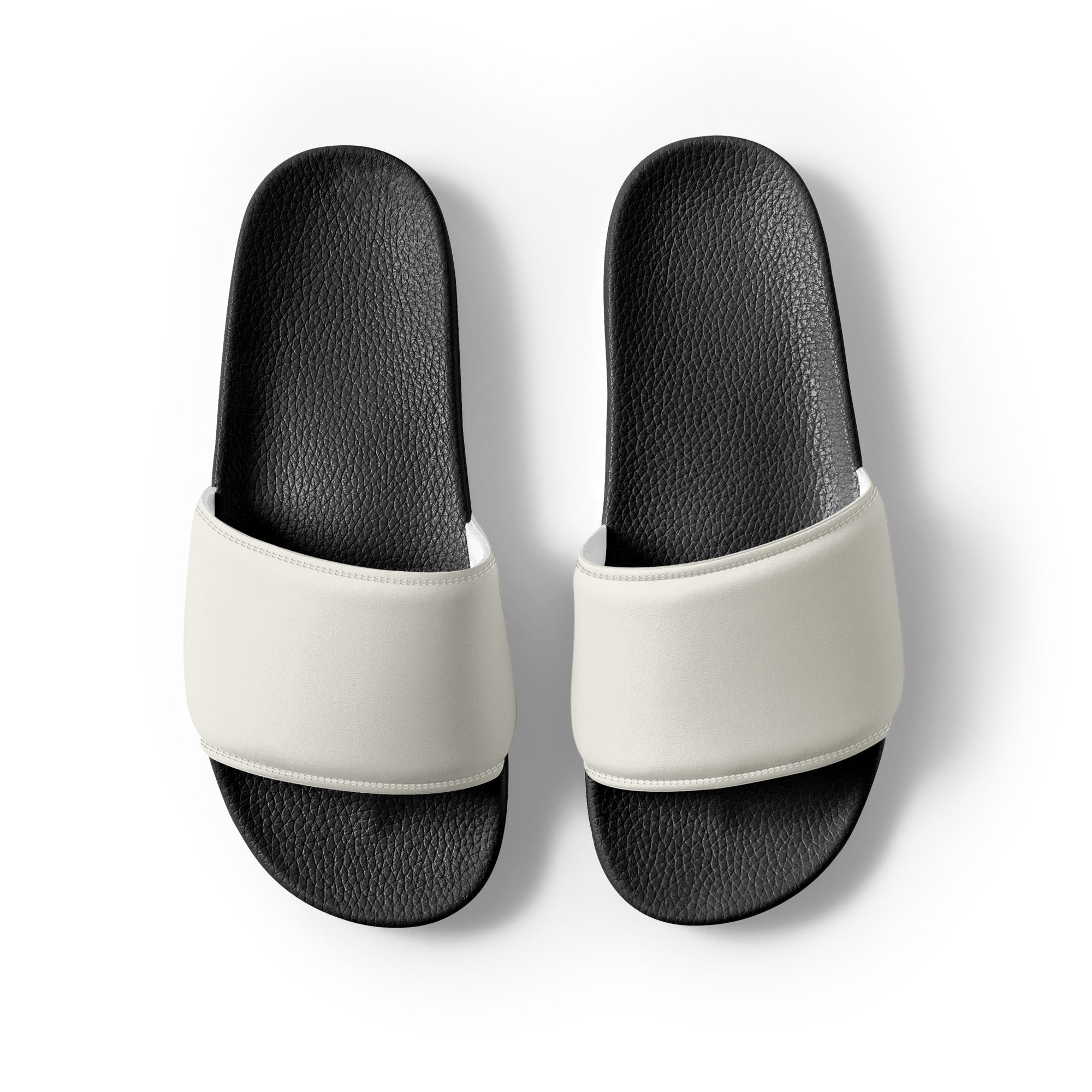 Alabaster Color Men's Slides by Visual Verse - Image 2