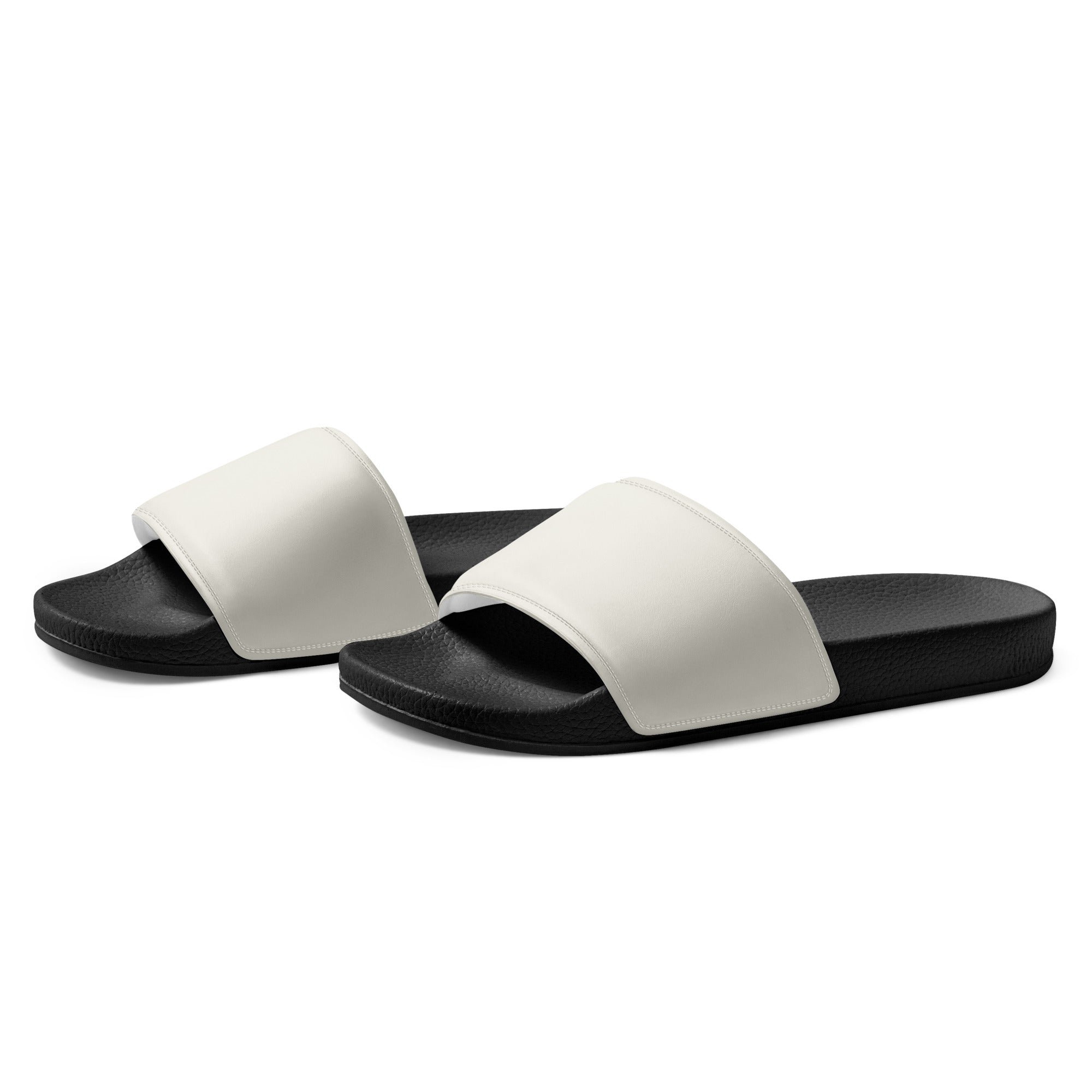 Alabaster Color Men's Slides by Visual Verse - Image 3