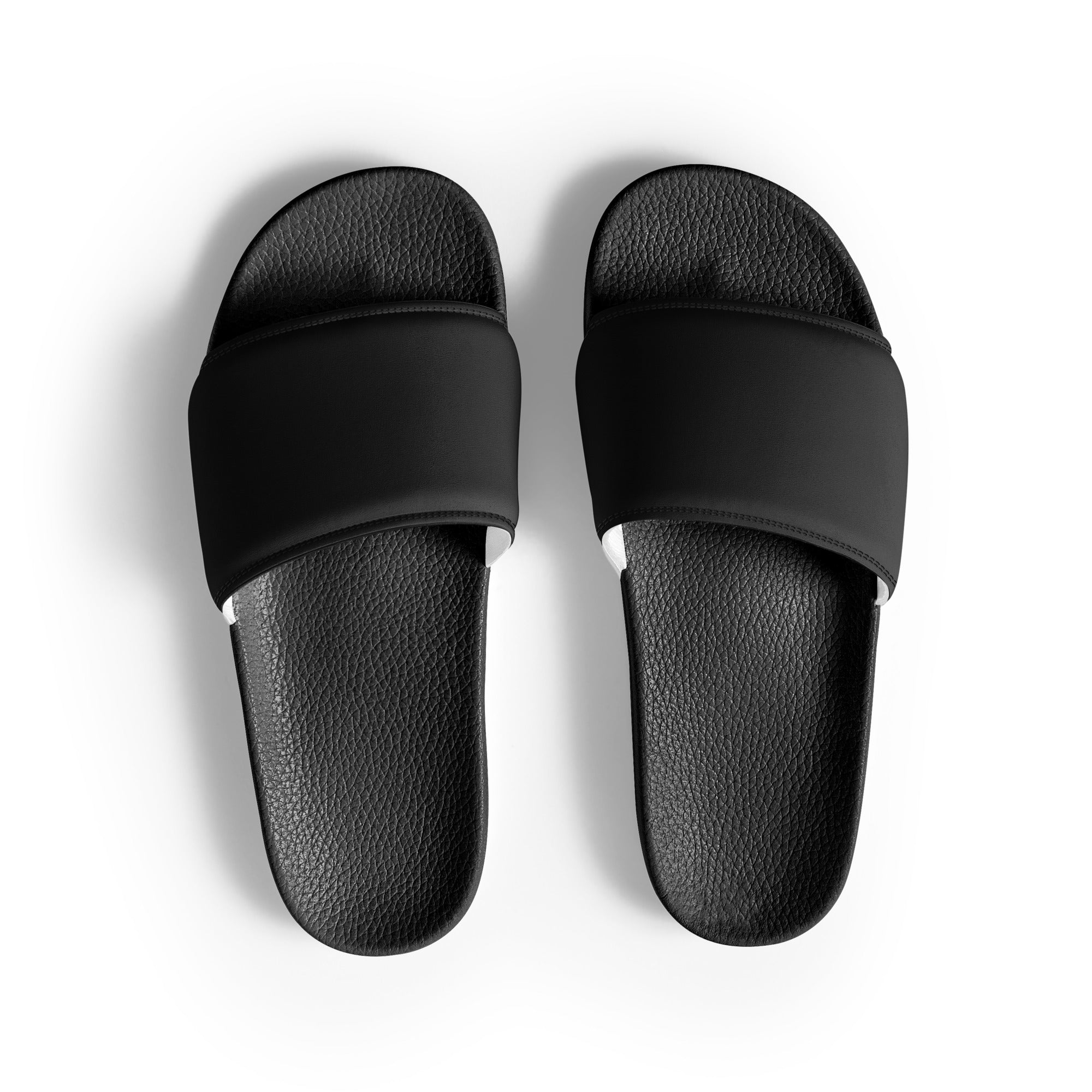 All Black Color Men's Slides by Visual Verse - Image 1