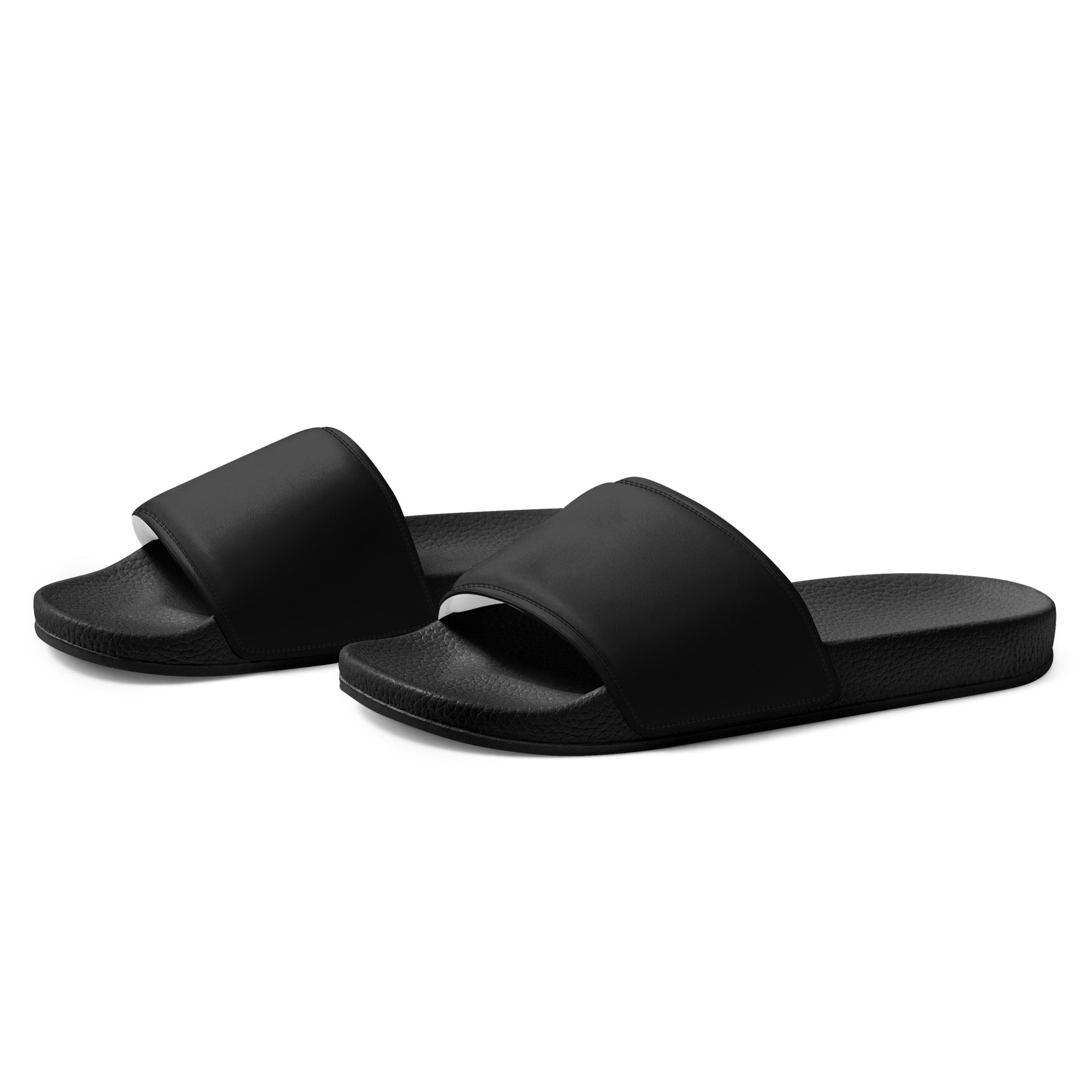 All Black Color Men's Slides by Visual Verse - Image 3