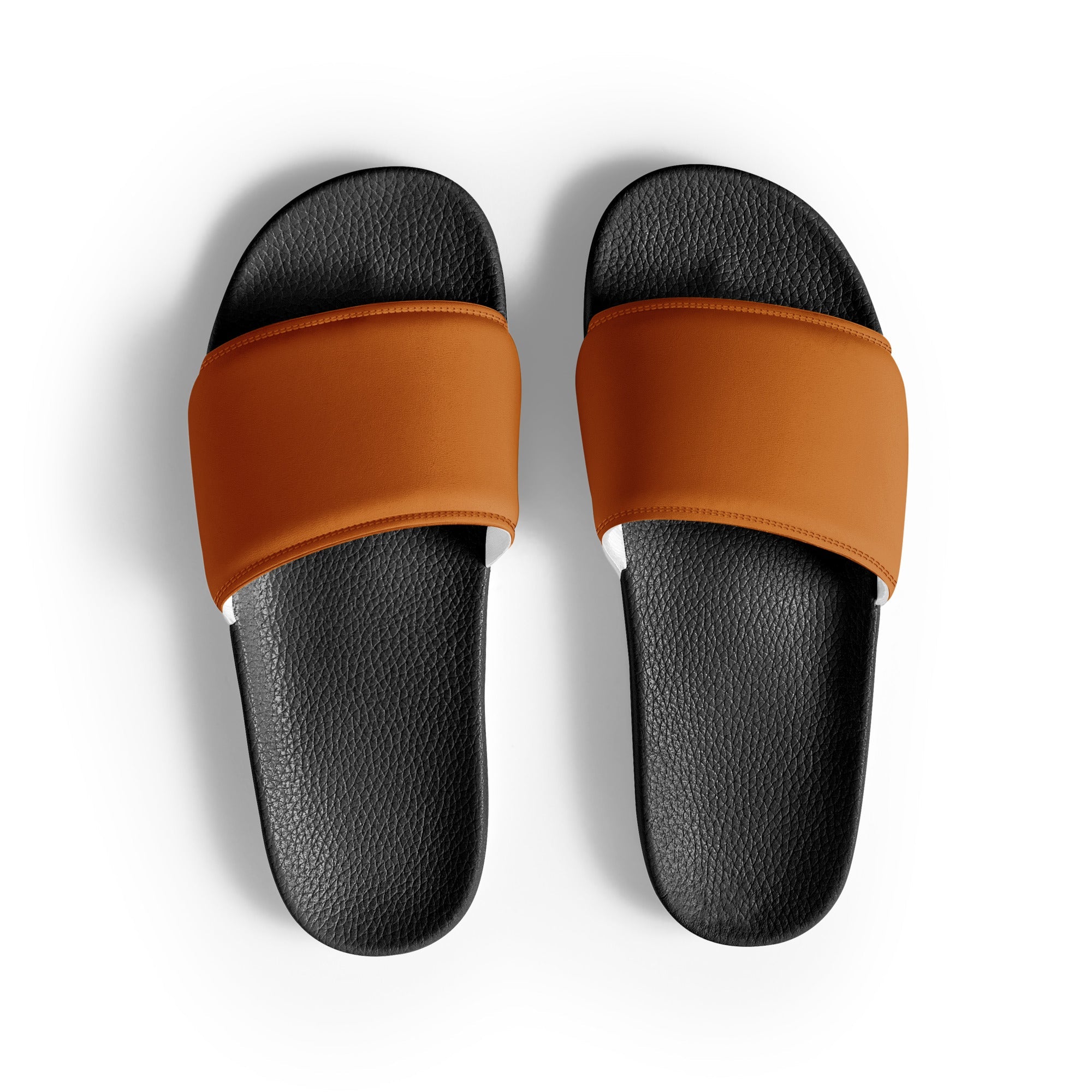 Alloy Orange Color Men's Slides by Visual Verse - Image 1