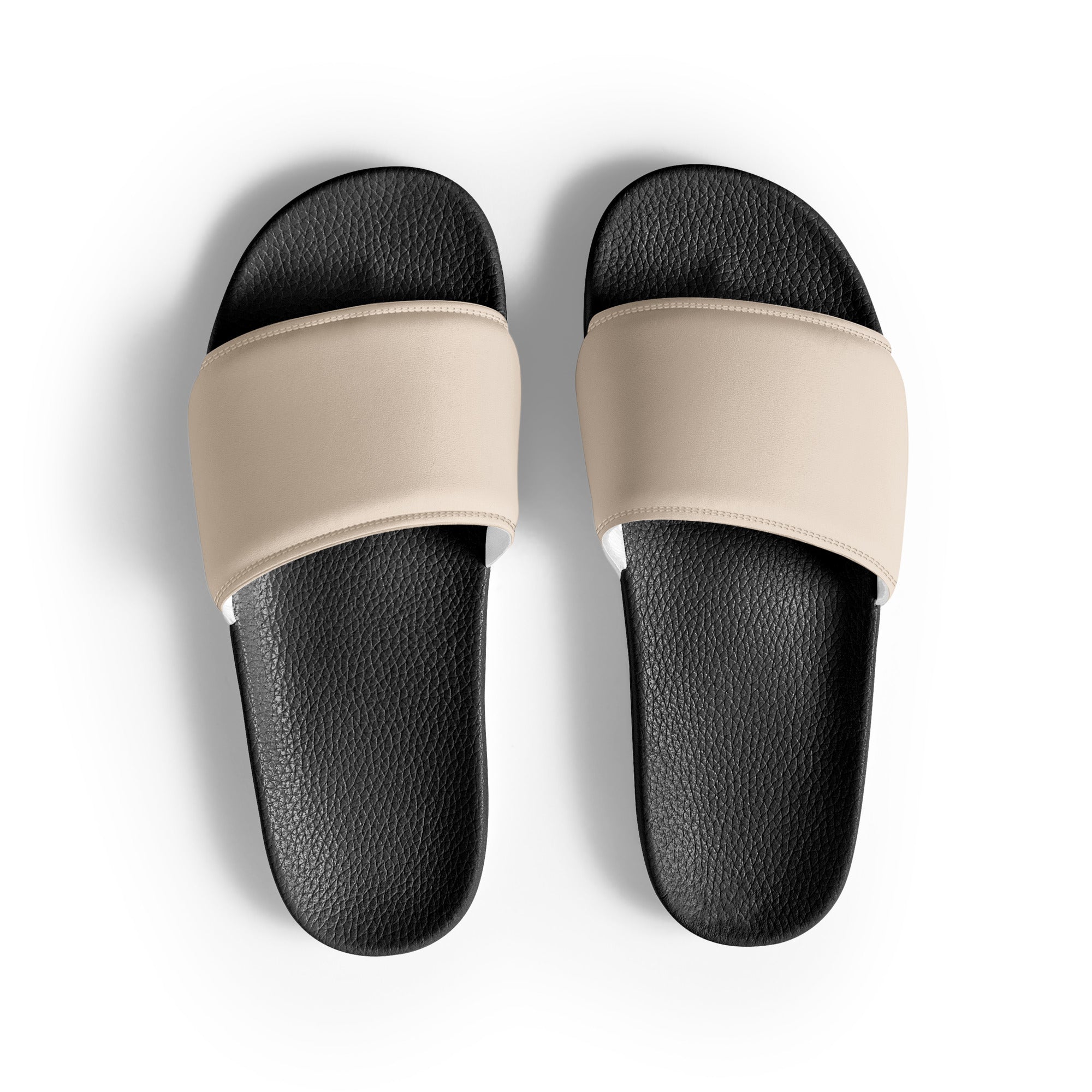 Almond Color Men's Slides by Visual Verse - Image 1