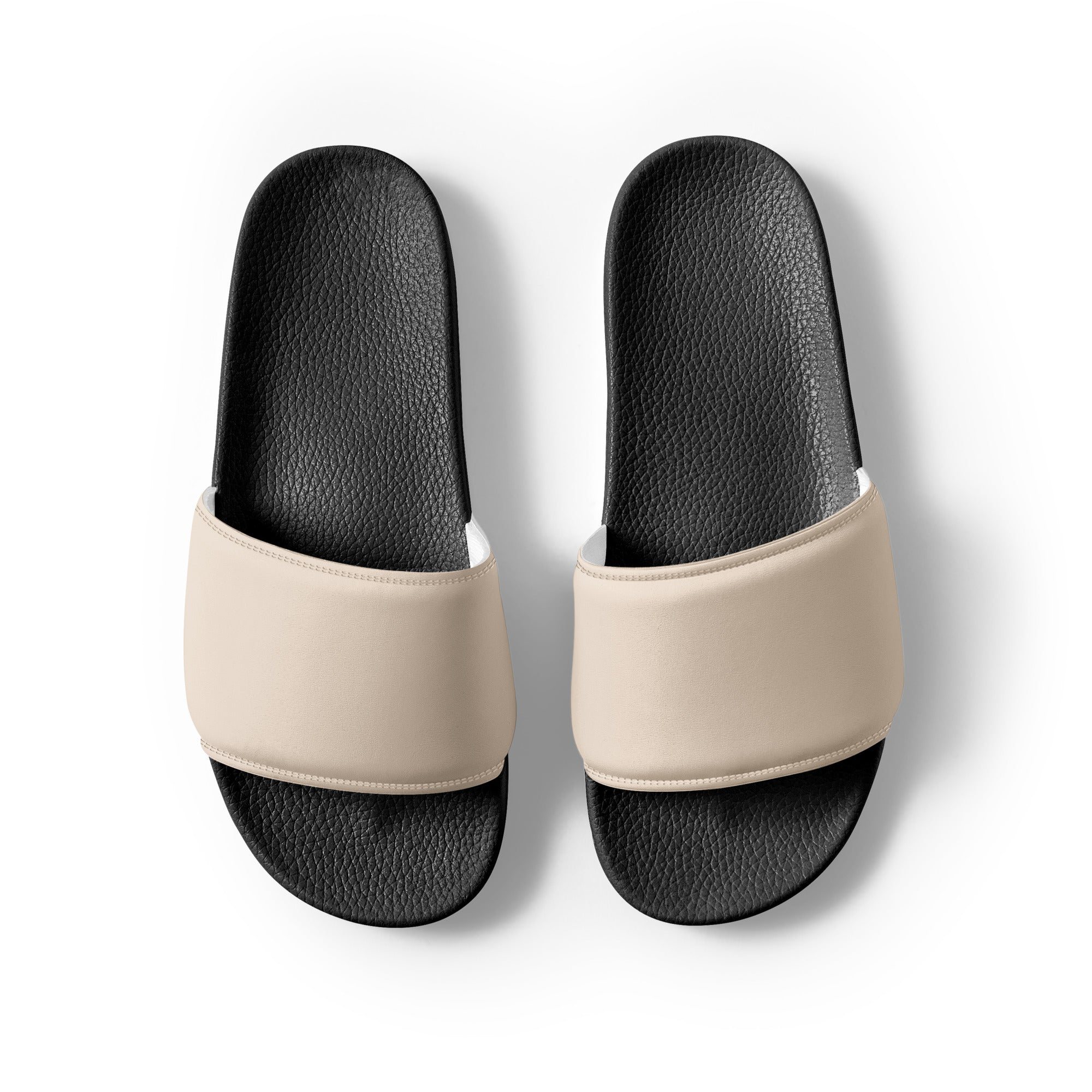 Almond Color Men's Slides by Visual Verse - Image 2