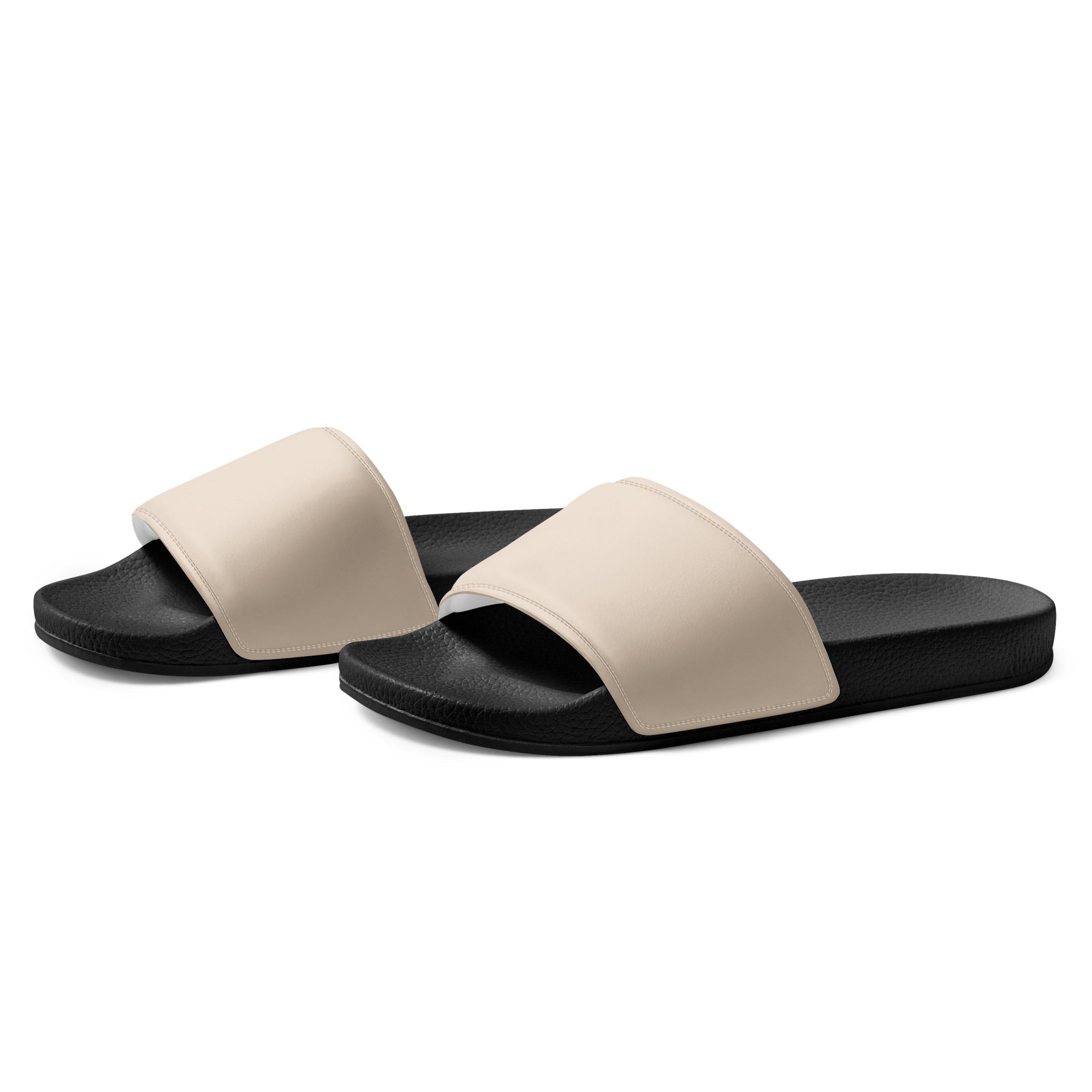 Almond Color Men's Slides by Visual Verse - Image 3