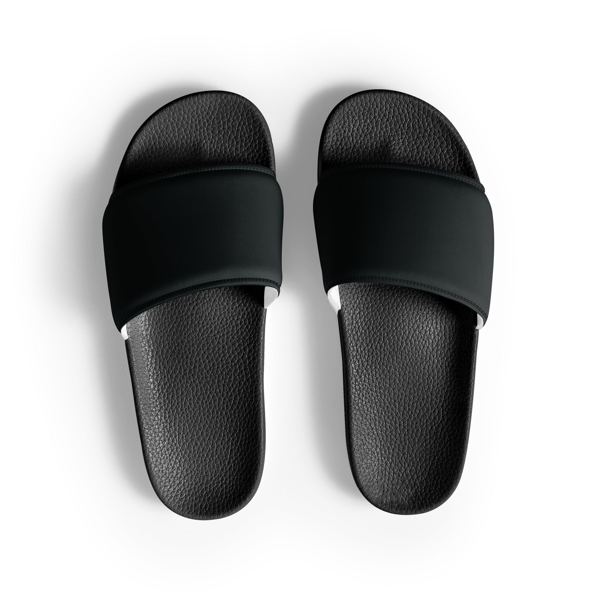 Almost Black Color Men's Slides by Visual Verse - Image 1