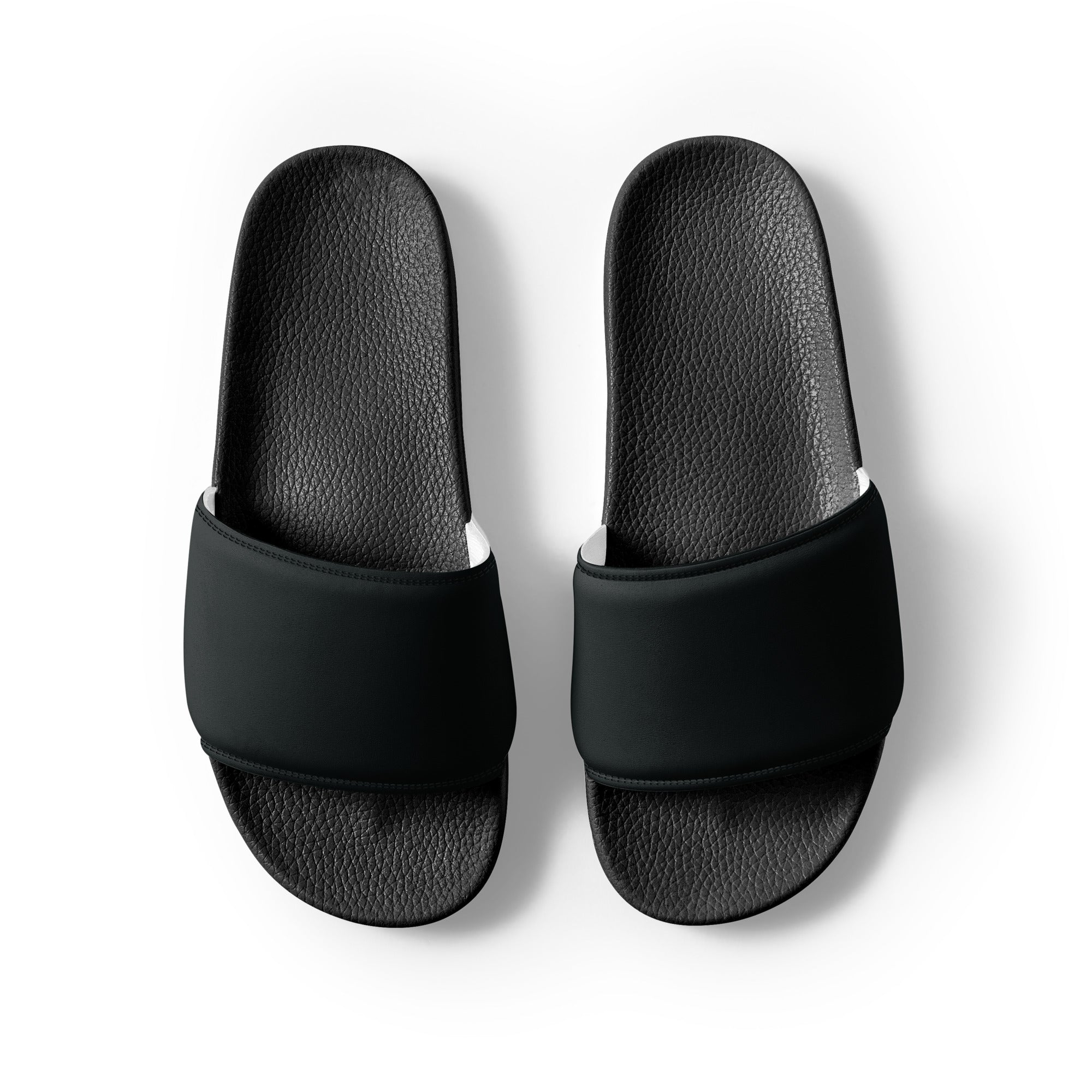 Almost Black Color Men's Slides by Visual Verse - Image 2