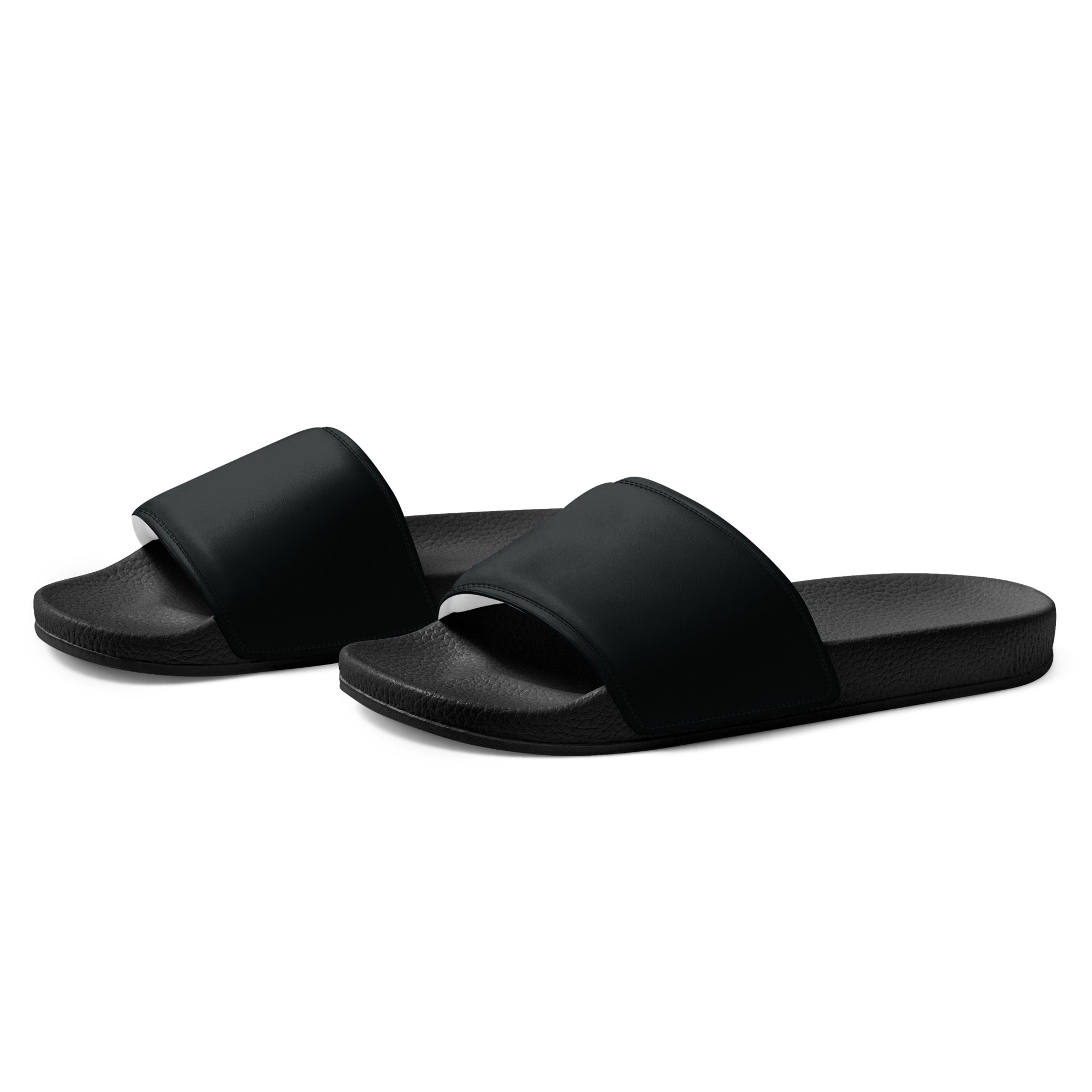 Almost Black Color Men's Slides by Visual Verse - Image 3