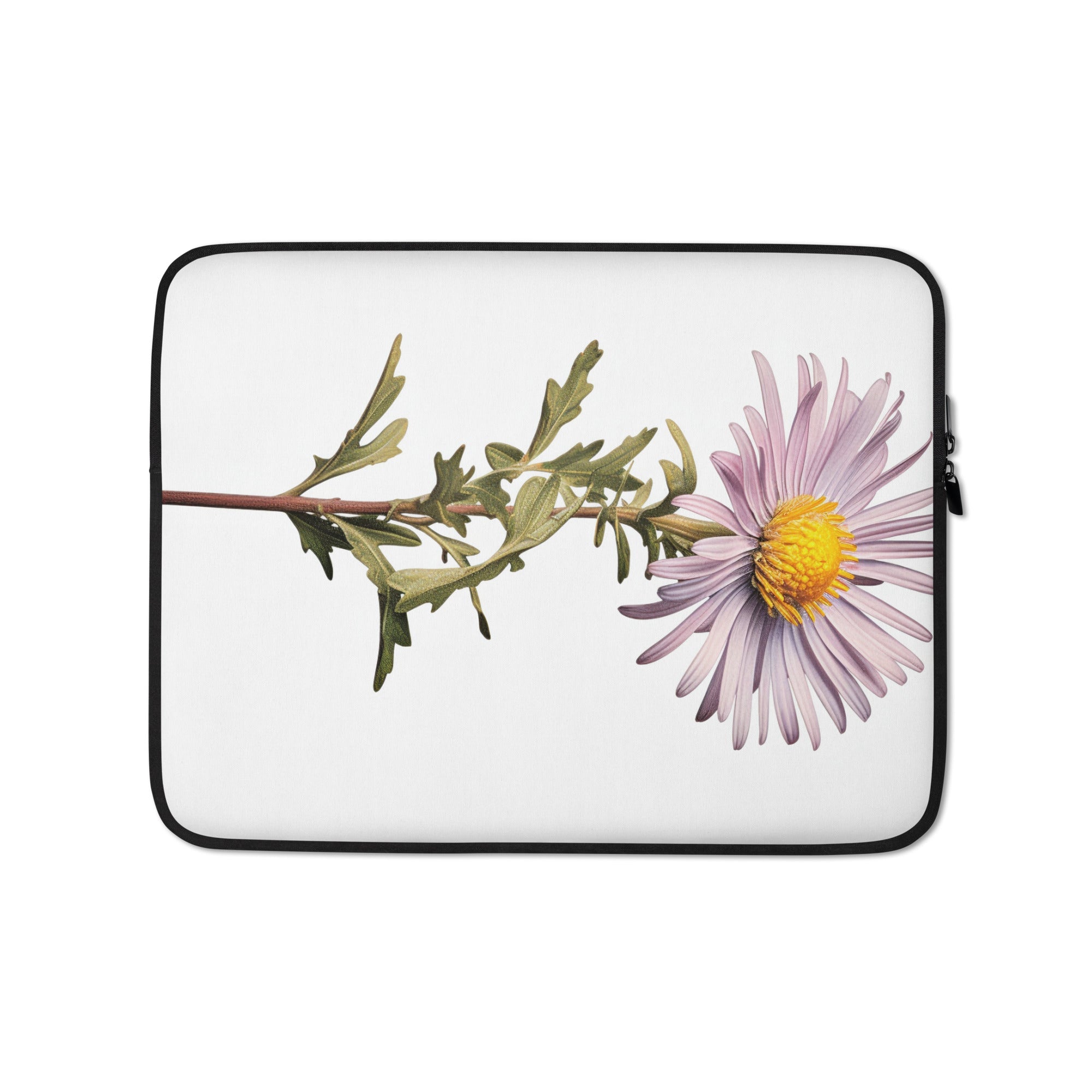 Alpine Aster Flower Laptop Sleeve by Visual Verse - Image 2