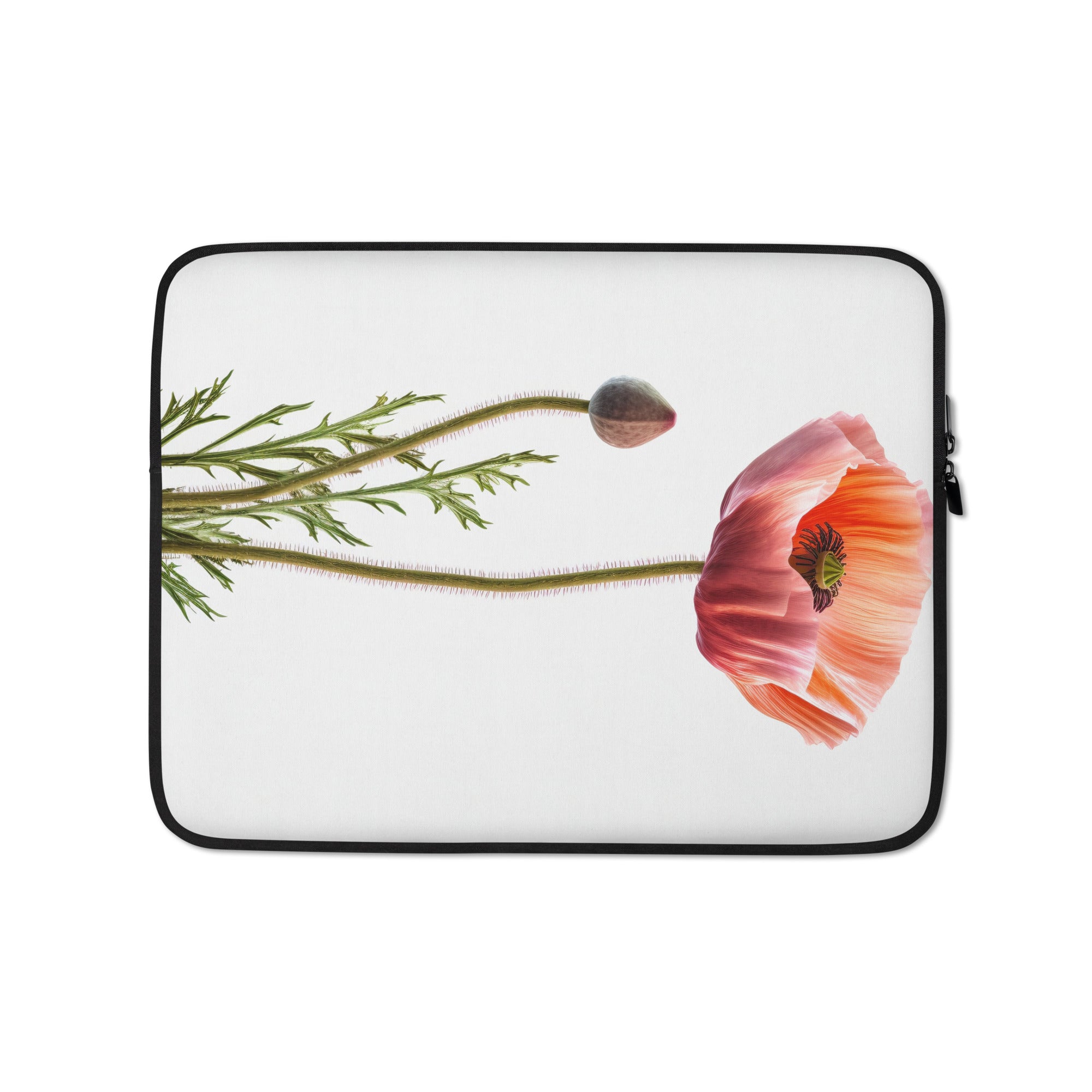 Alpine Poppy Flower Laptop Sleeve by Visual Verse - Image 2