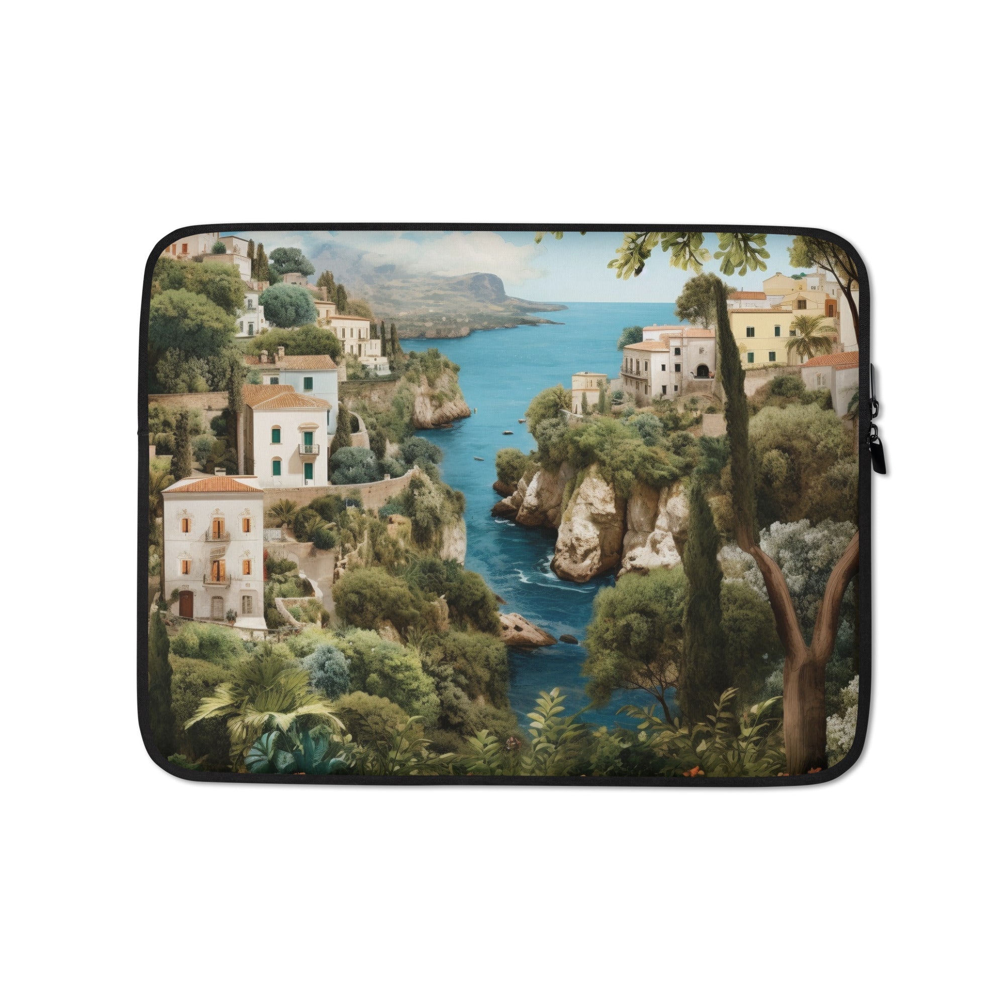 Amalfi Coast Italy Laptop Sleeve by Visual Verse - Image 2