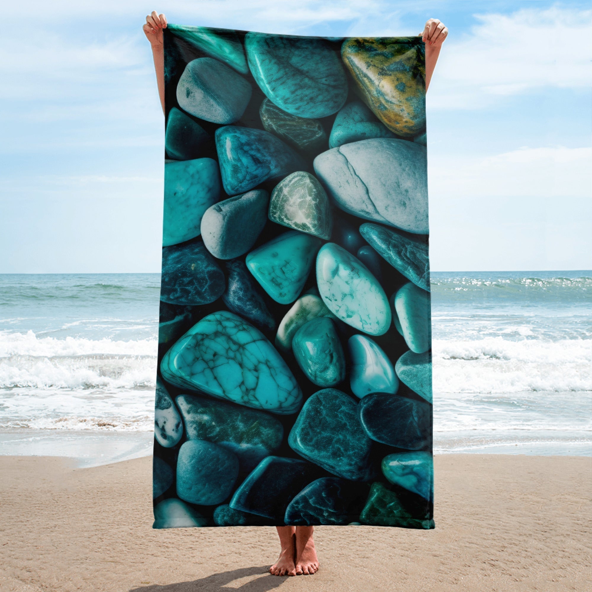 Amazonite Beach Towel by Visual Verse - Image 1