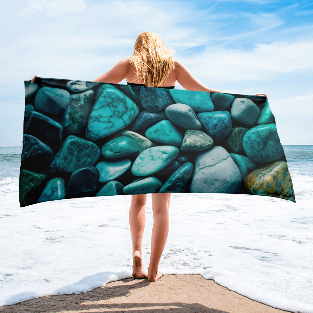 Amazonite Beach Towel by Visual Verse - Image 2