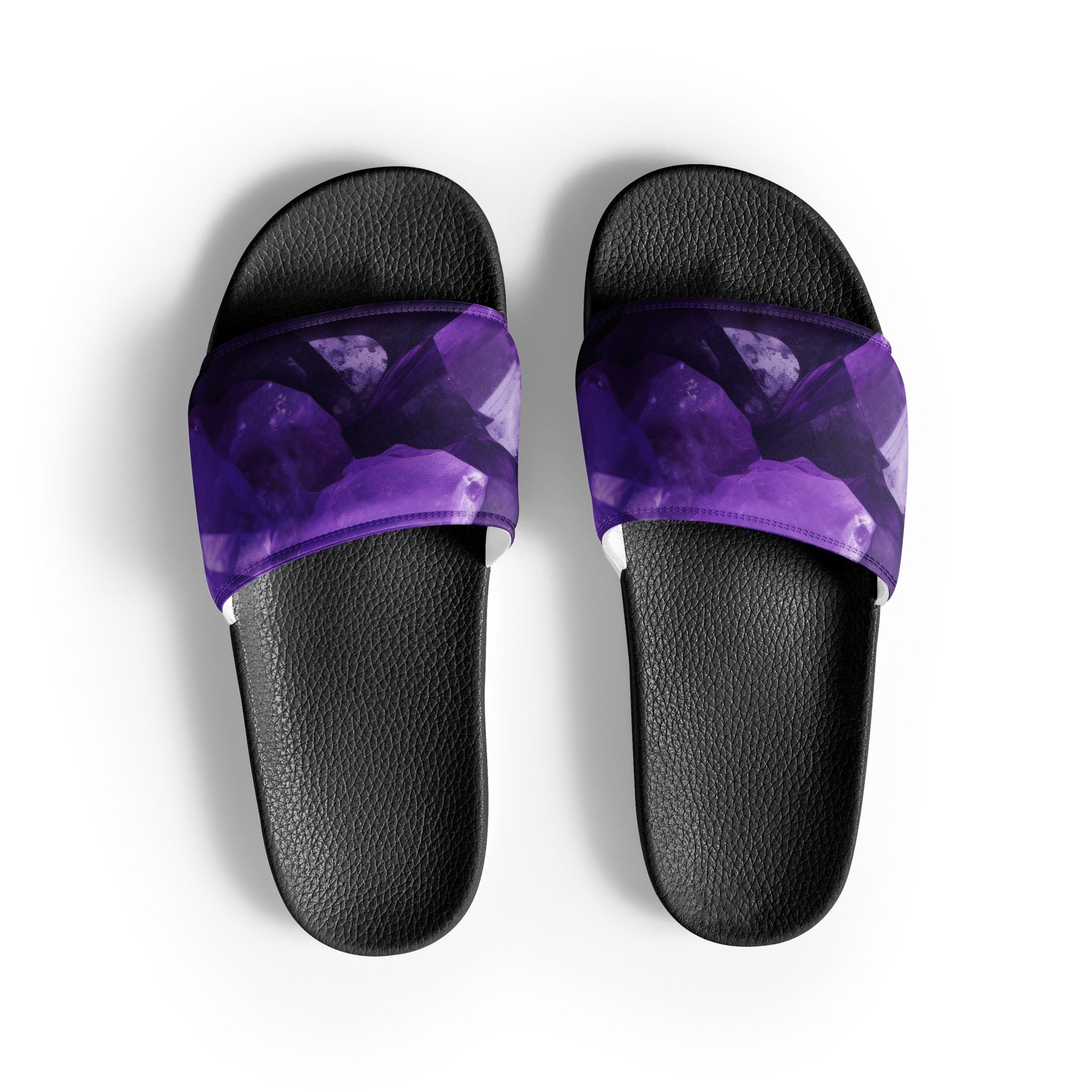 Amethyst Rock Men's Slides by Visual Verse - Image 1