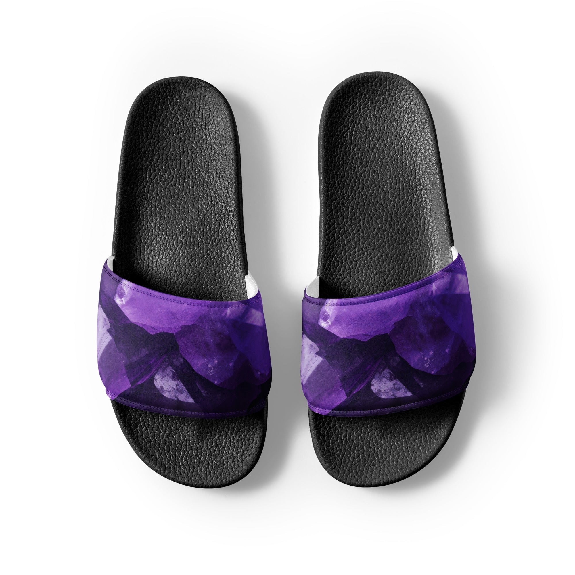 Amethyst Rock Men's Slides by Visual Verse - Image 2