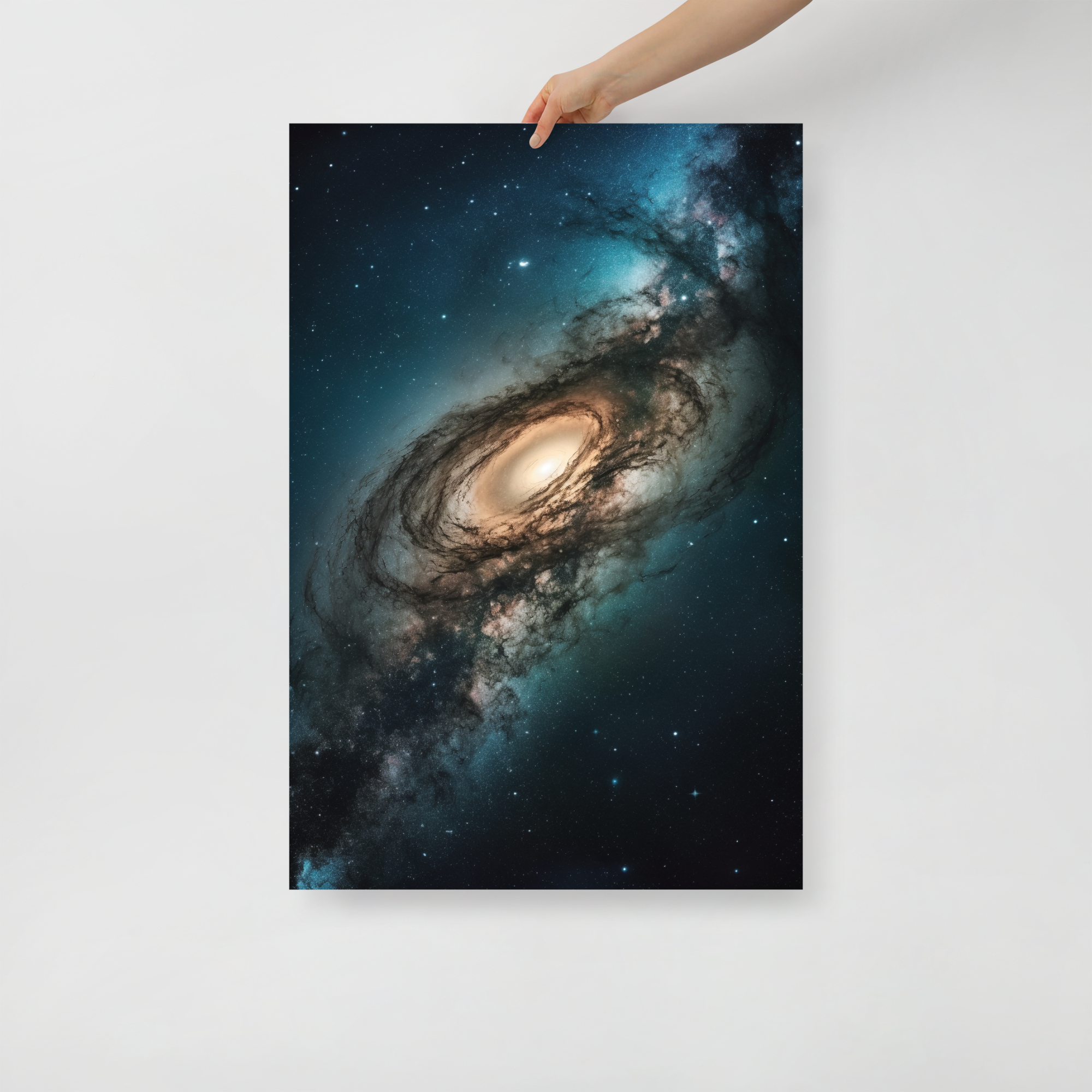 Andromeda Galaxy Journey Cosmic Odyssey Art Poster by Visual Verse - Image 1