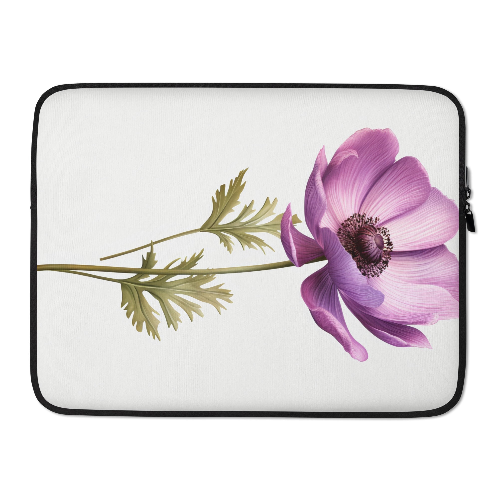 Anemone Flower Laptop Sleeve by Visual Verse - Image 1