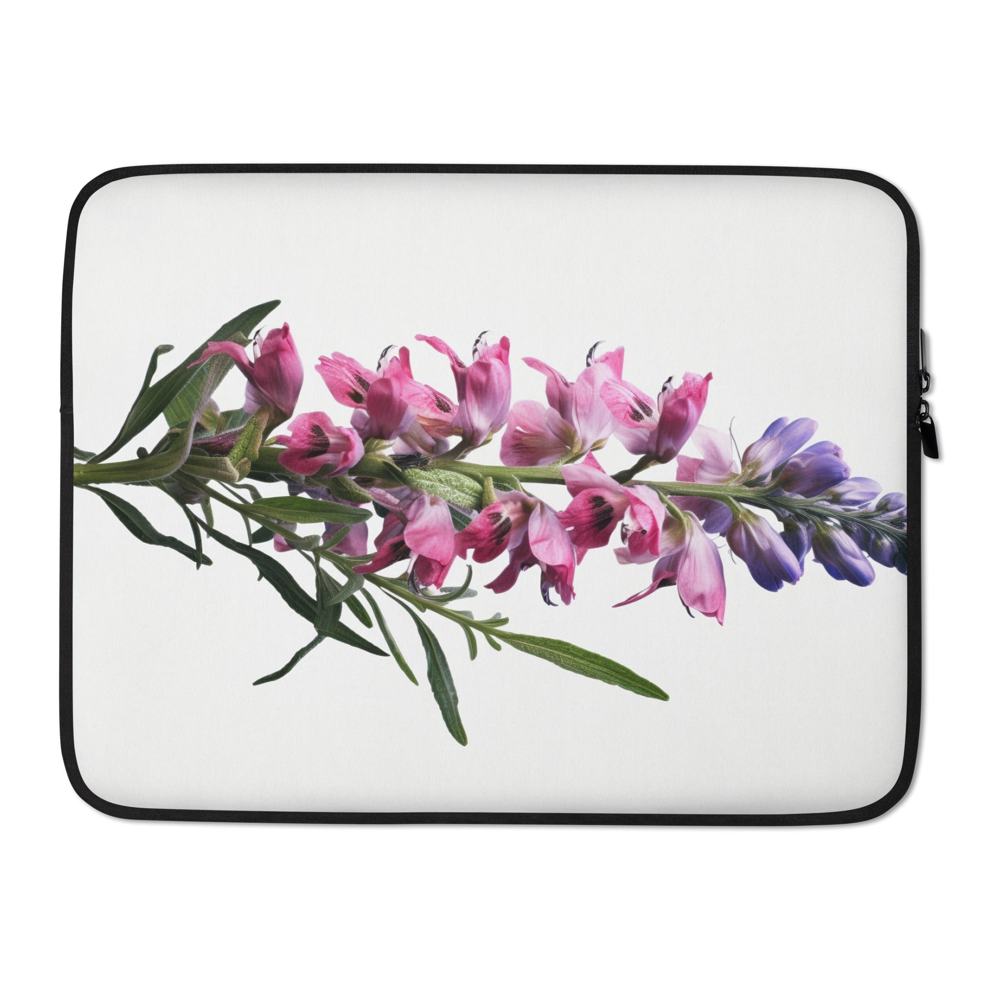 Angelonia Flower Laptop Sleeve by Visual Verse - Image 1