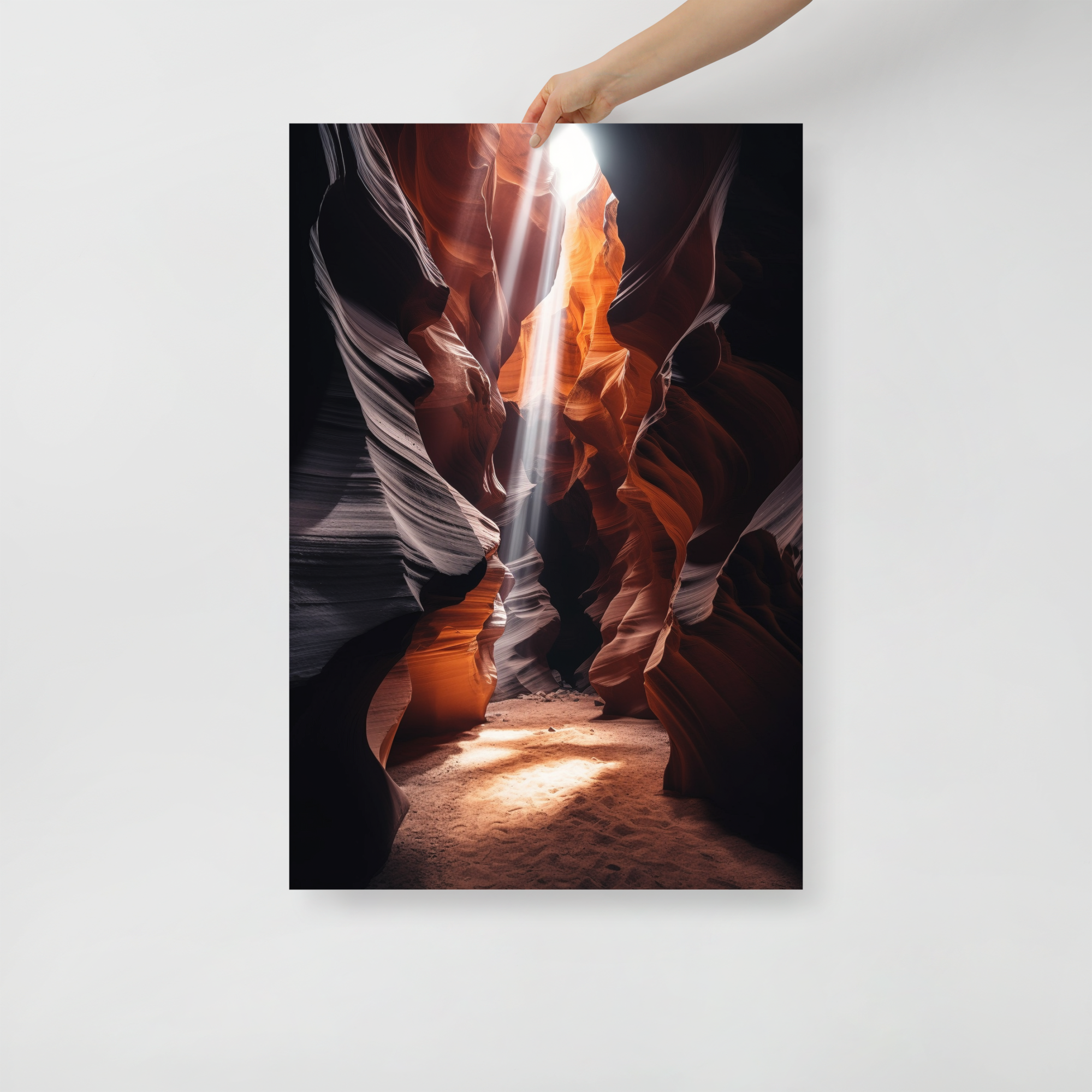 Antelope Canyon Art Poster: Captivating Majestic Beauty by Visual Verse - Image 1