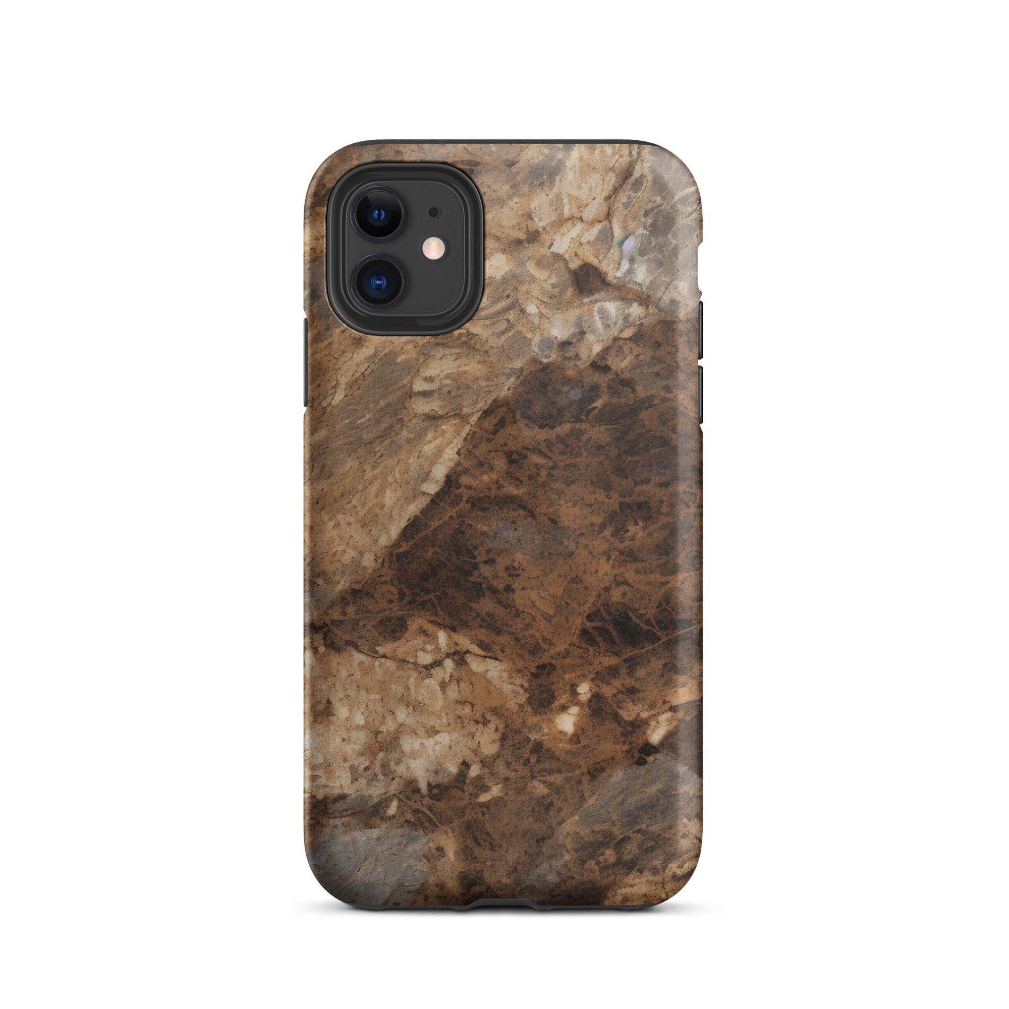 Antique Brown Granite iPhone Case by Visual Verse - Image 1