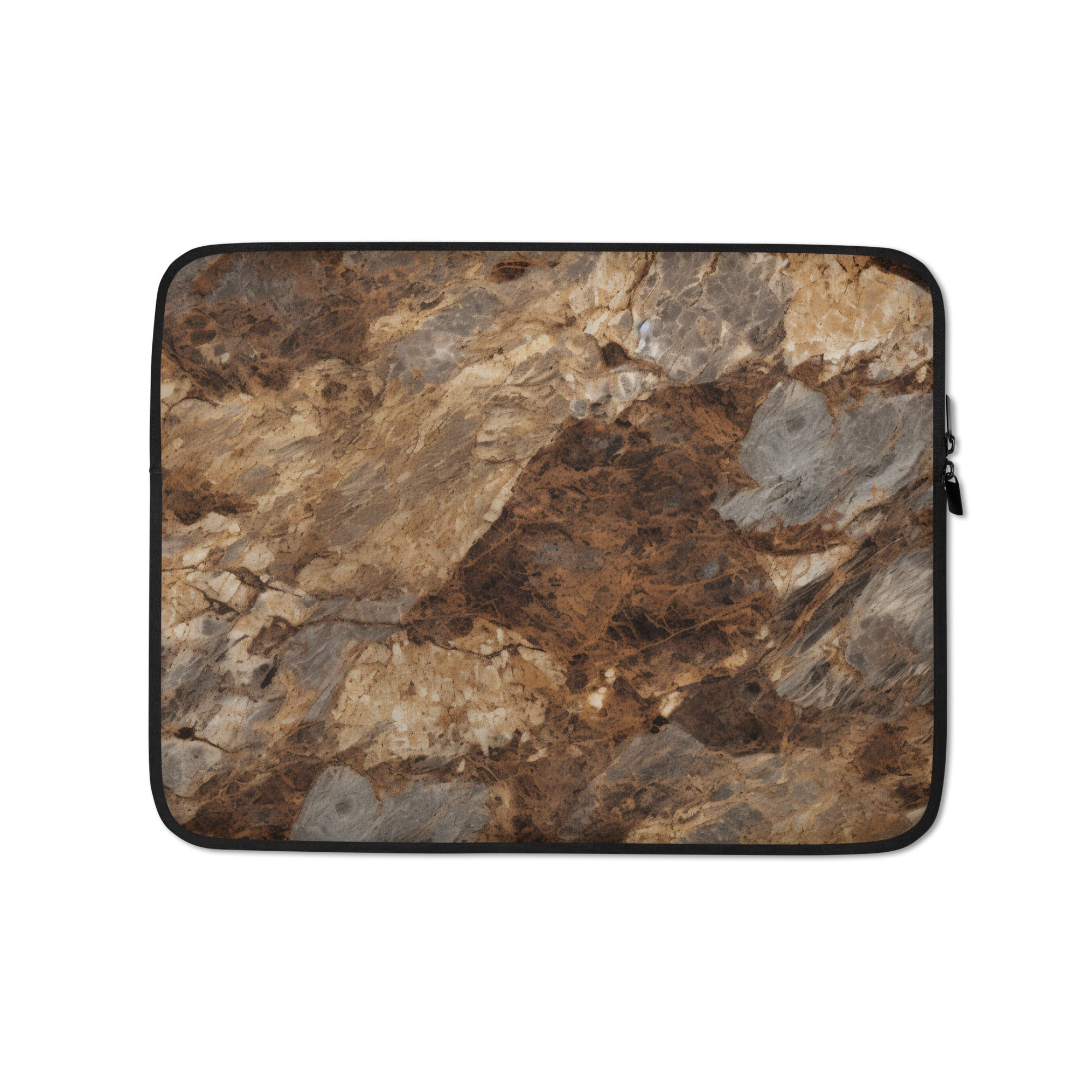 Antique Brown Granite Laptop Sleeve by Visual Verse - Image 2