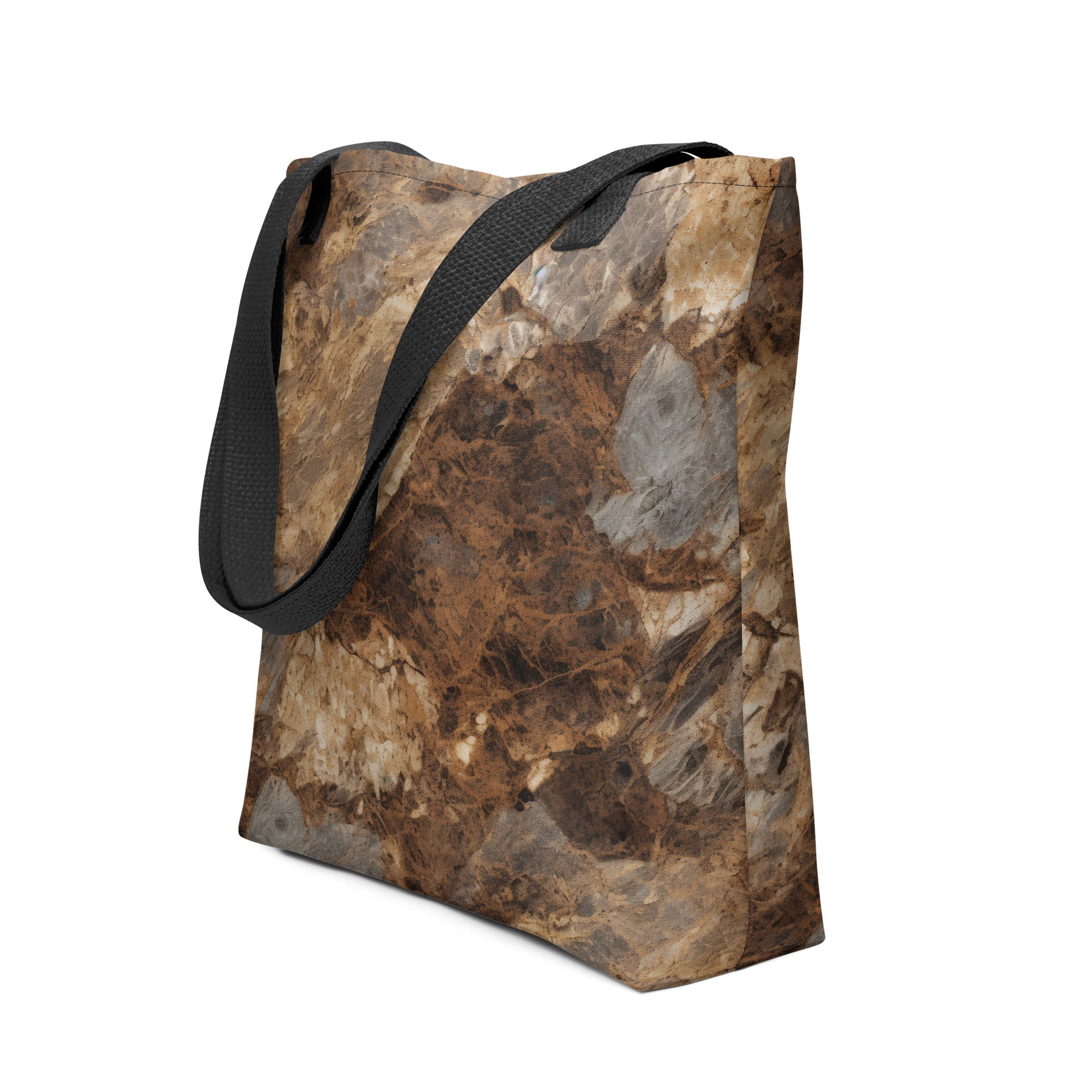 Antique Brown Granite Tote Bag by Visual Verse - Image 1