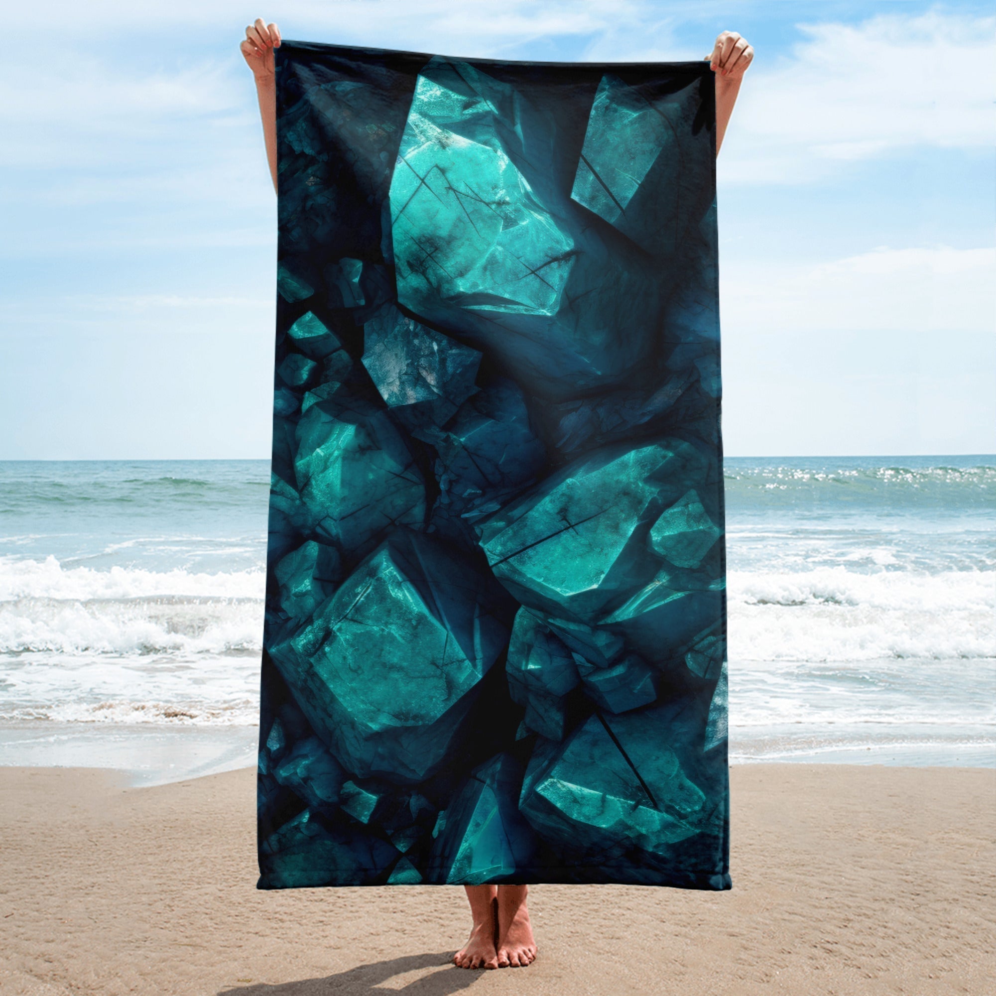 Apatite Rock Beach Towel by Visual Verse - Image 1