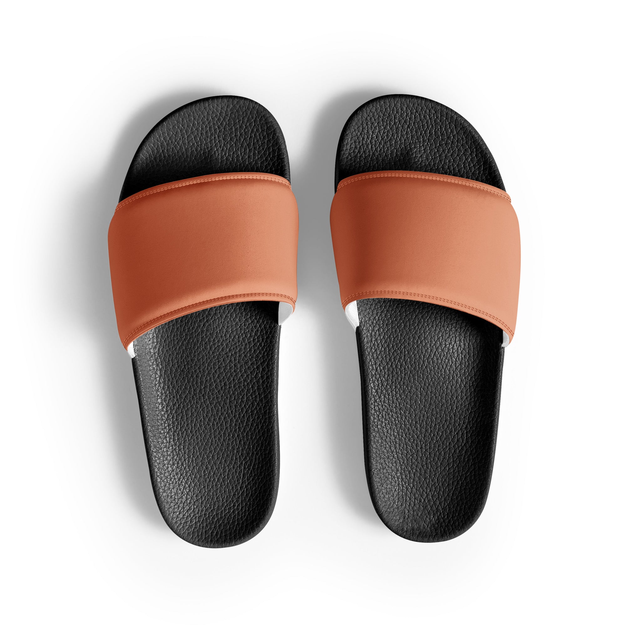 Apricot Color Men's Slides by Visual Verse - Image 1