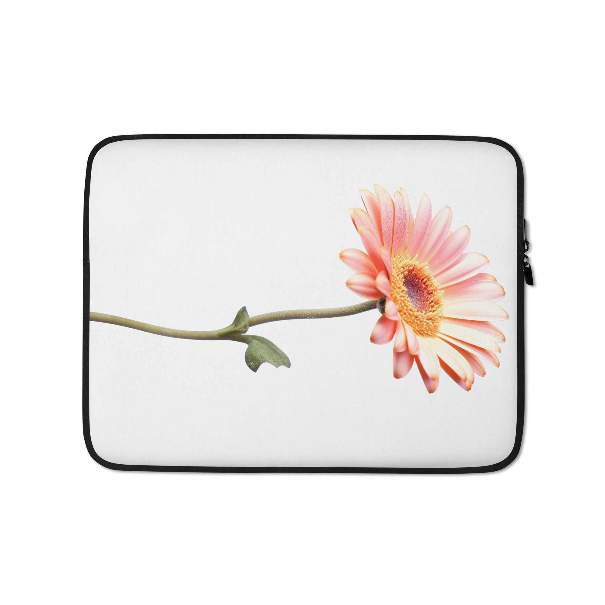 Apricot Daisy Flower Laptop Sleeve by Visual Verse - Image 2