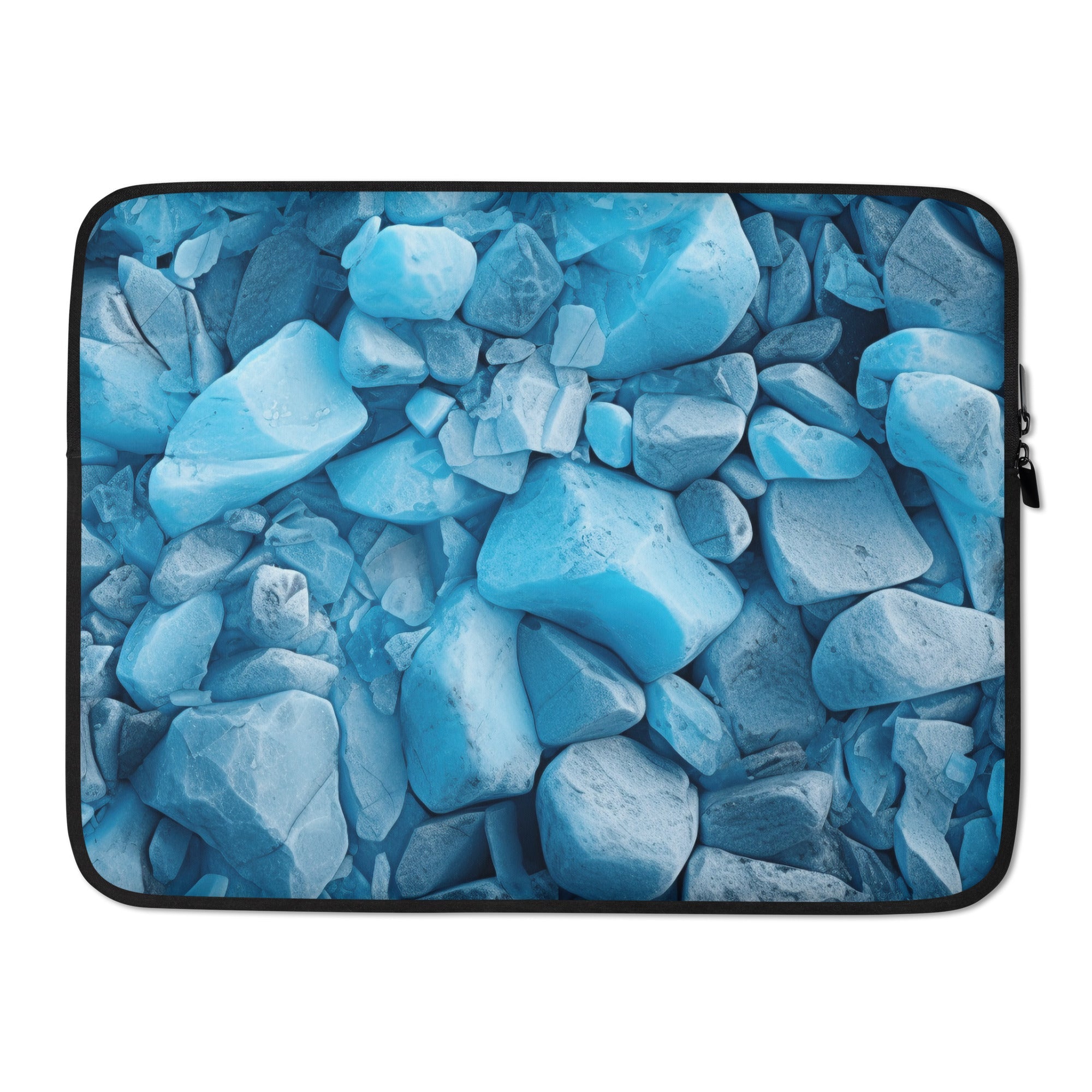 Aquamarine Rock Laptop Sleeve by Visual Verse - Image 1