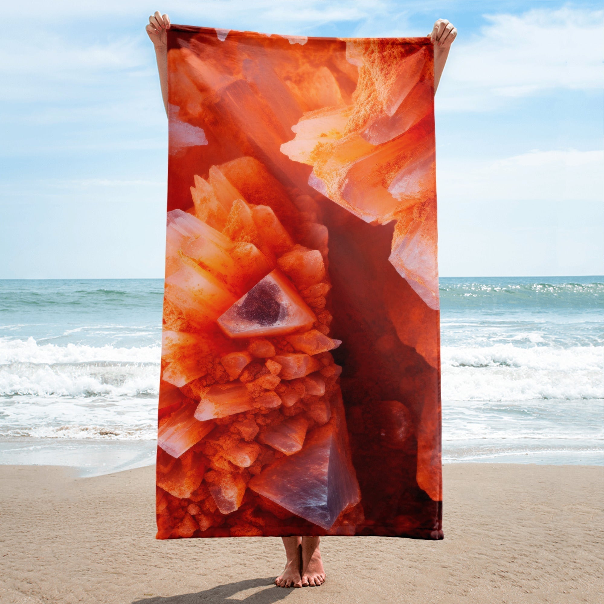 Aragonite Rock Beach Towel by Visual Verse - Image 1