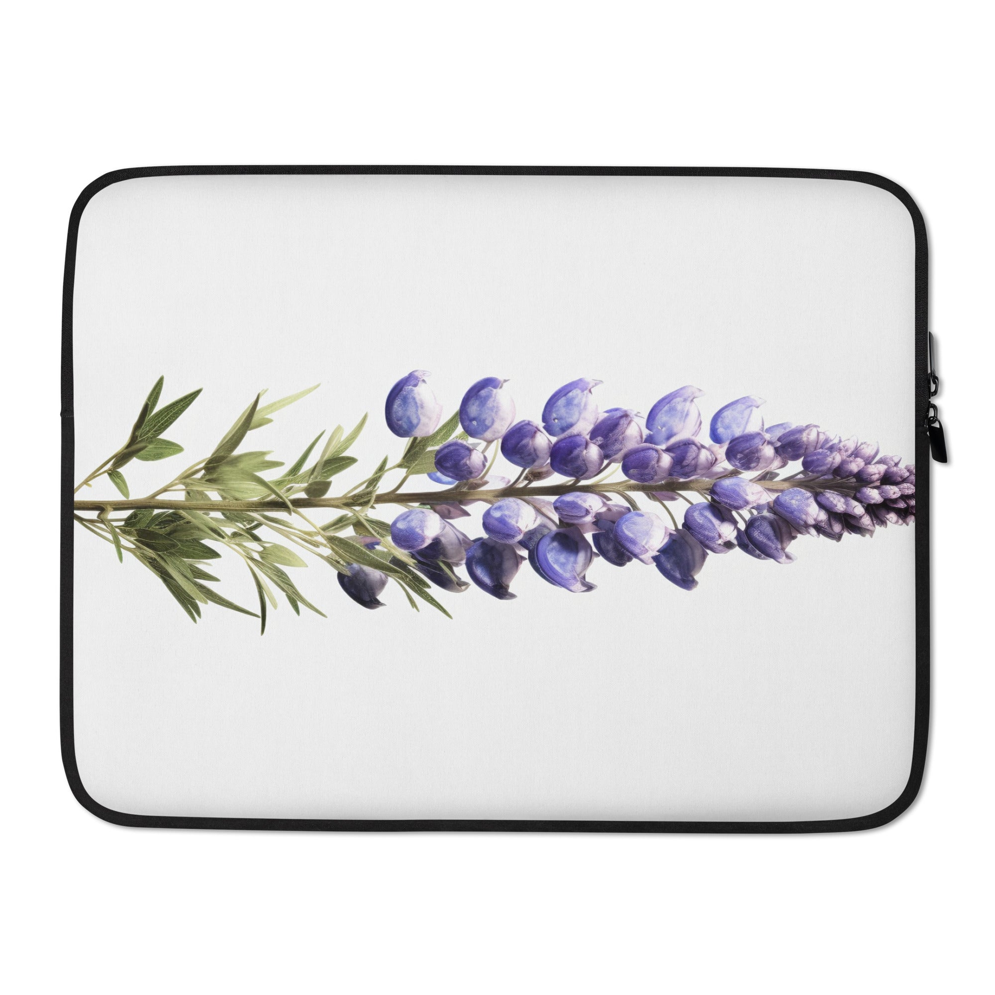 Arctic Lupine Flower Laptop Sleeve by Visual Verse - Image 1