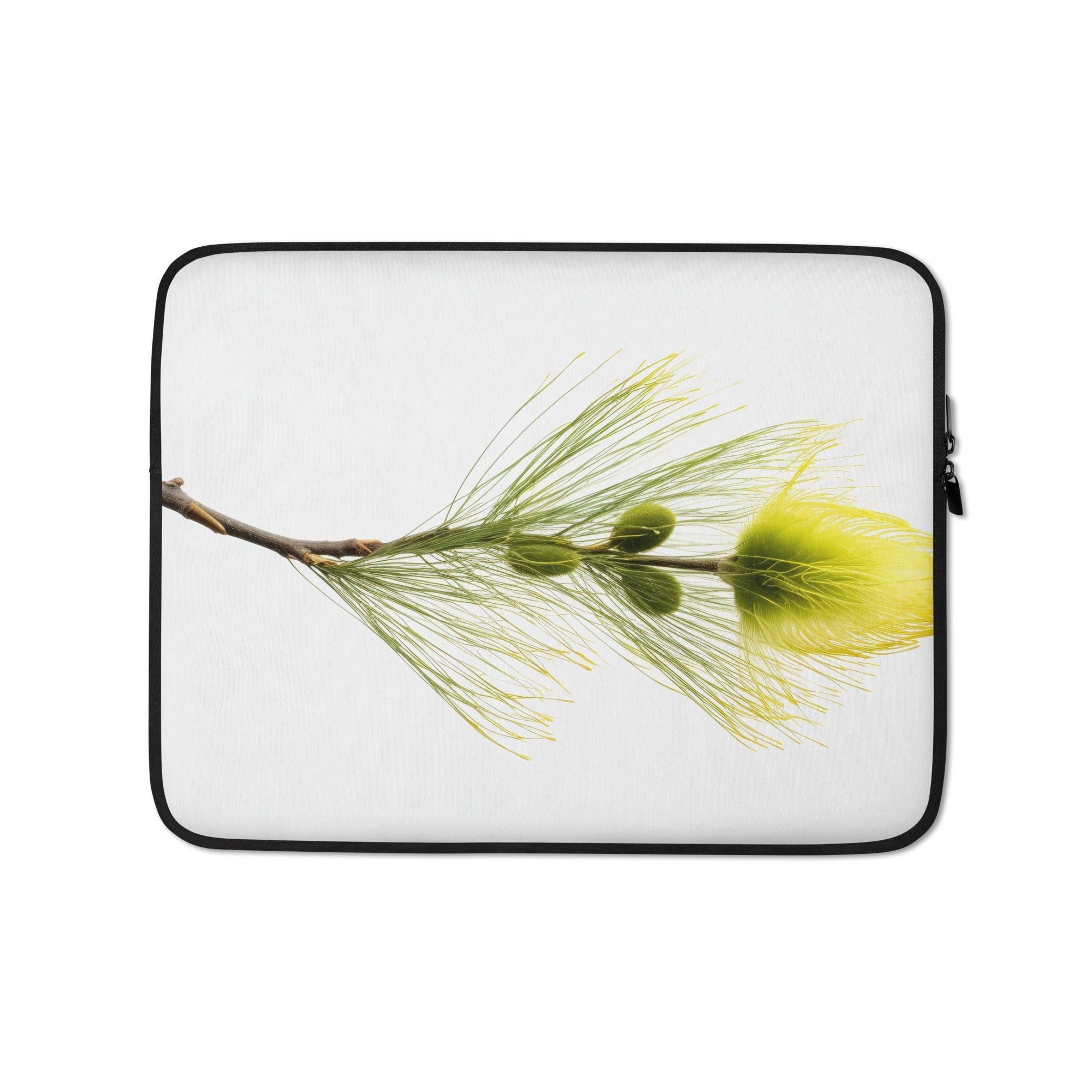 Arctic Willow Flower Laptop Sleeve by Visual Verse - Image 2