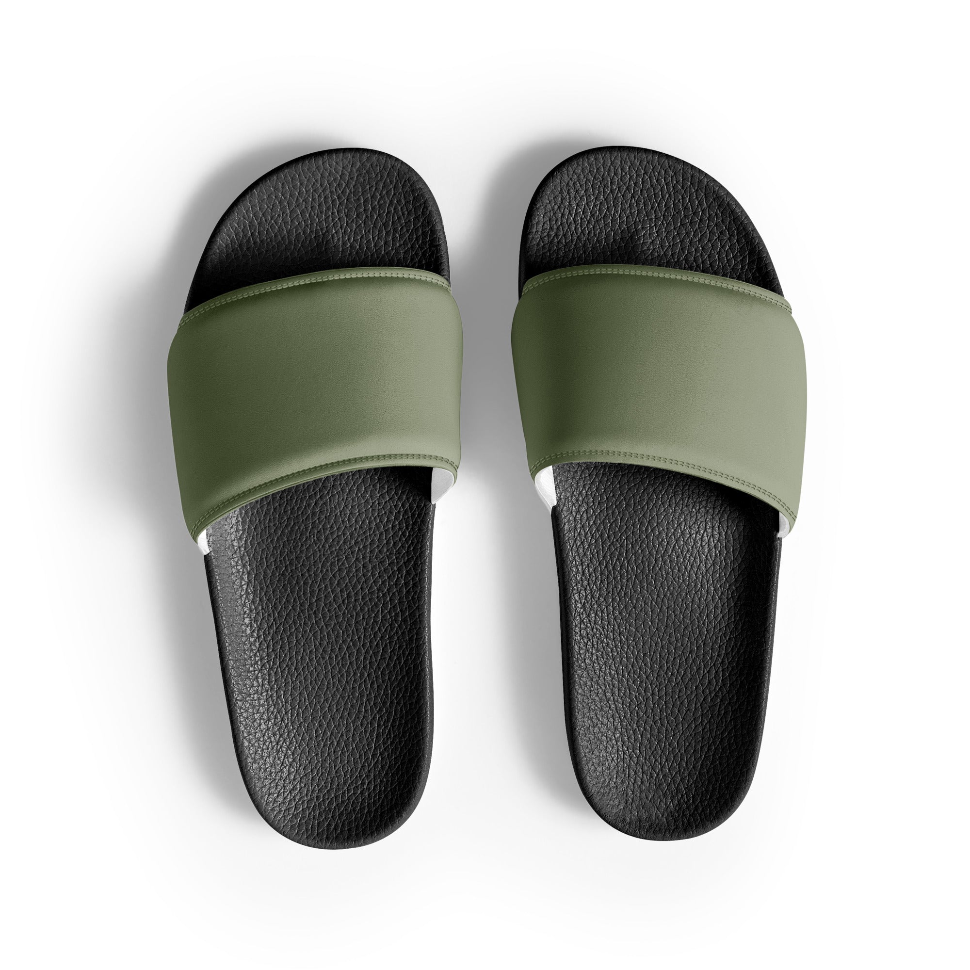 Artichoke Color Men's Slides by Visual Verse - Image 1