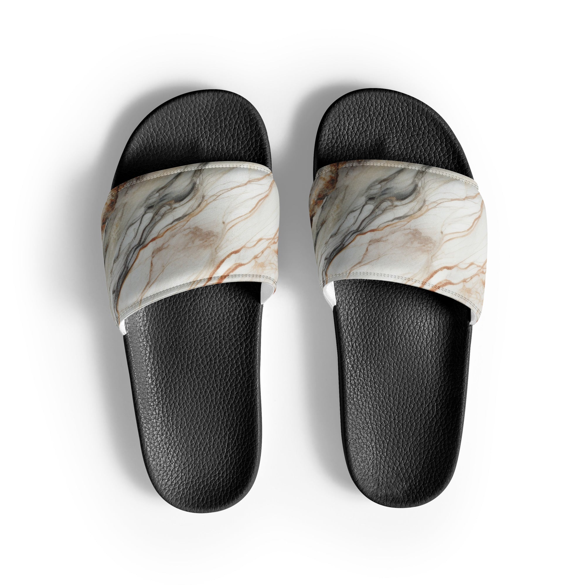 Artistic Ivory Granite Men's Slides by Visual Verse - Image 1