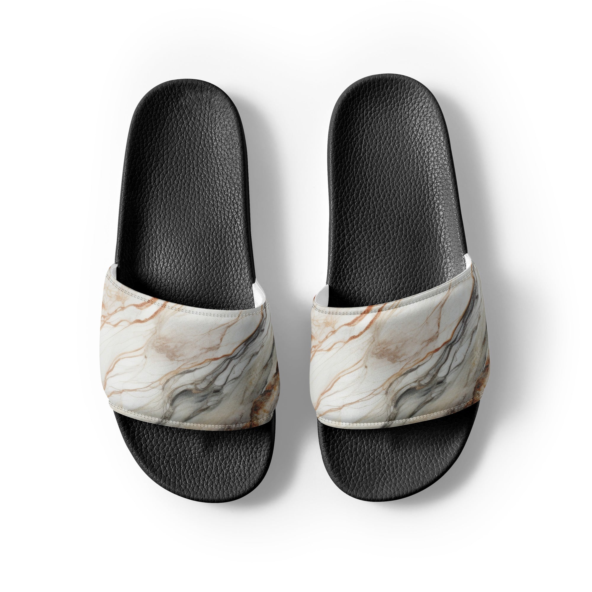 Artistic Ivory Granite Men's Slides by Visual Verse - Image 2