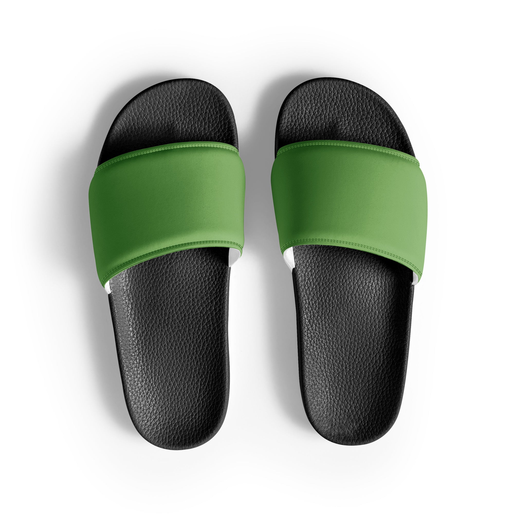 Asparagus Color Men's Slides by Visual Verse - Image 1