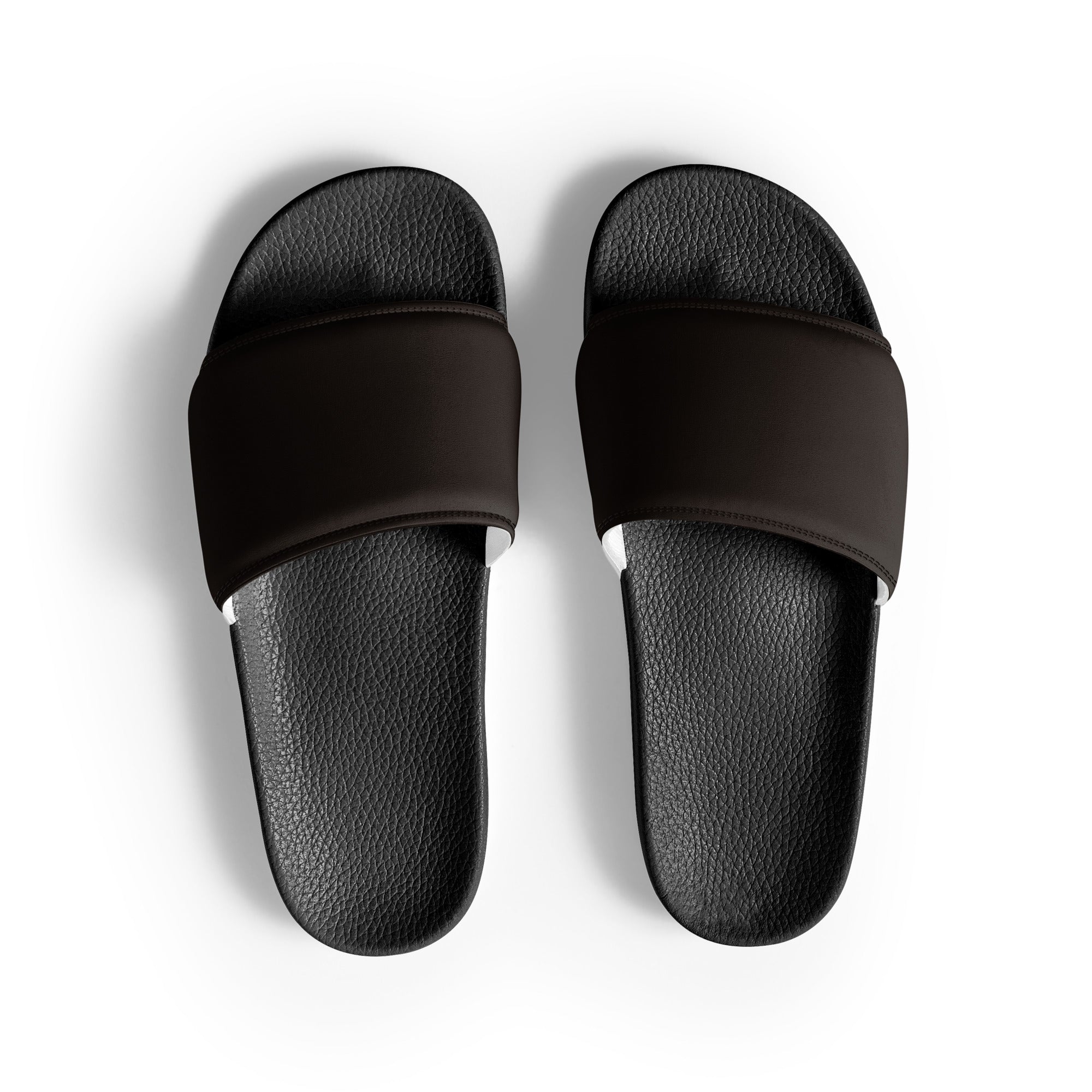 Asphalt Color Men's Slides by Visual Verse - Image 1