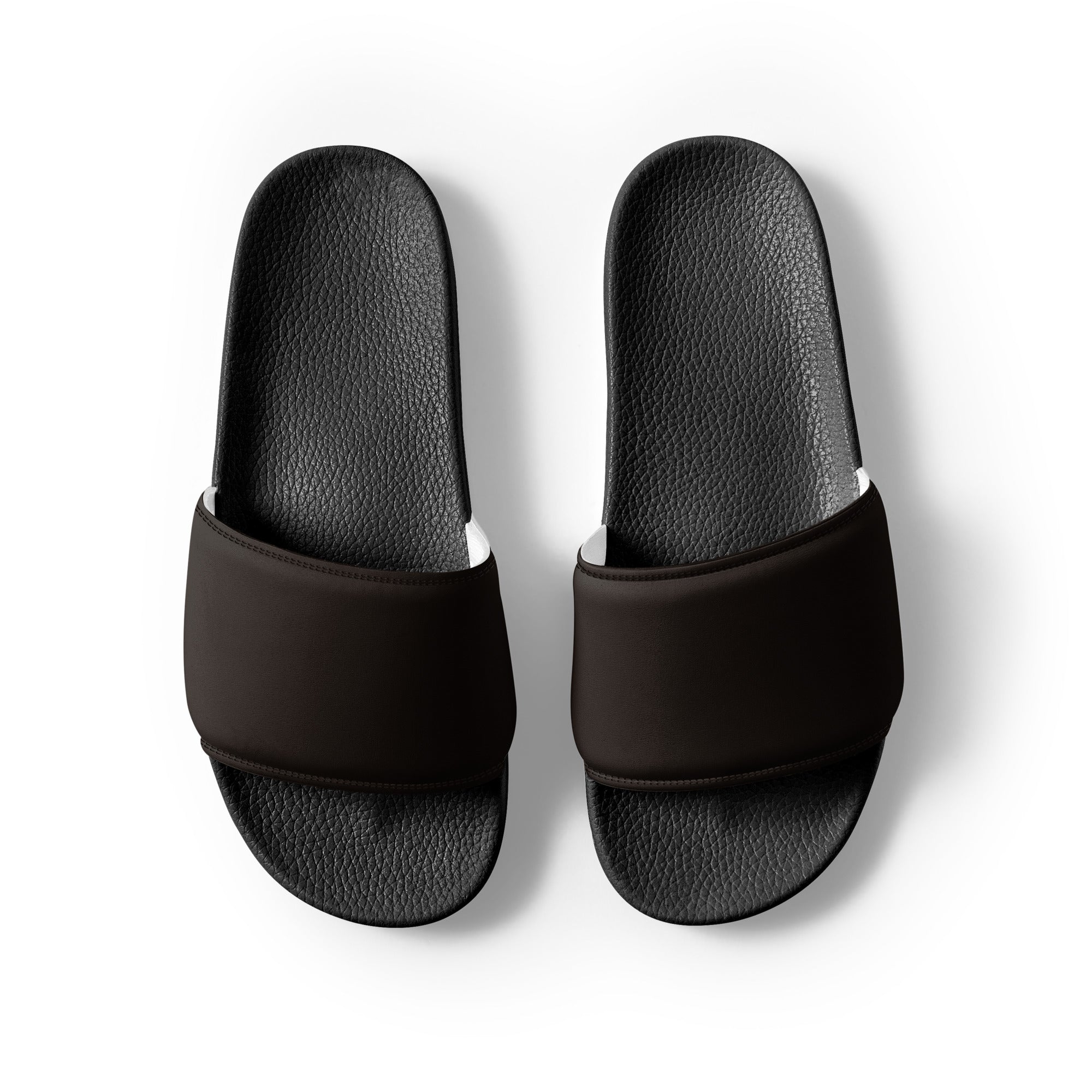 Asphalt Color Men's Slides by Visual Verse - Image 2