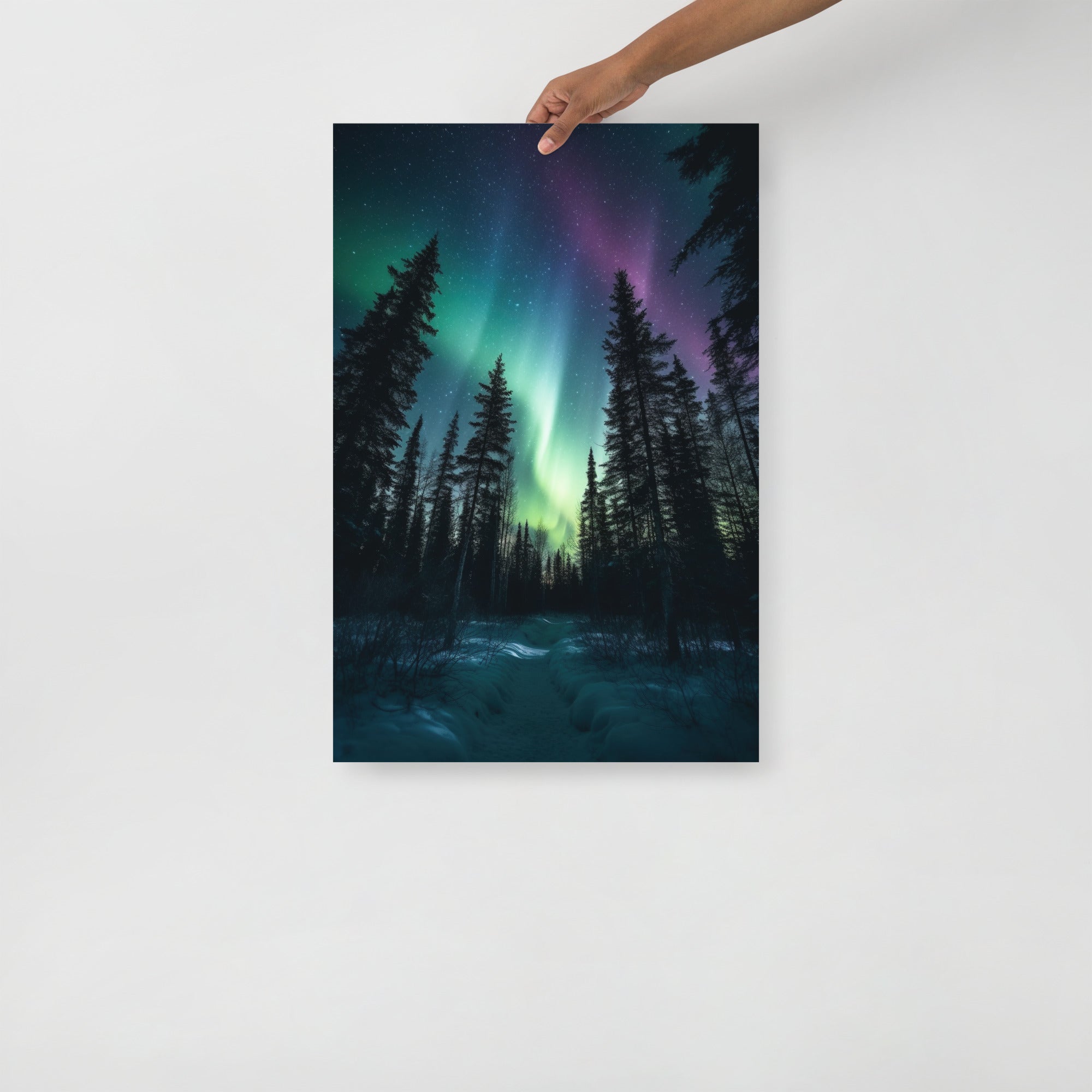 Aurora Borealis Celestial Dance Art Poster by Visual Verse - Image 2