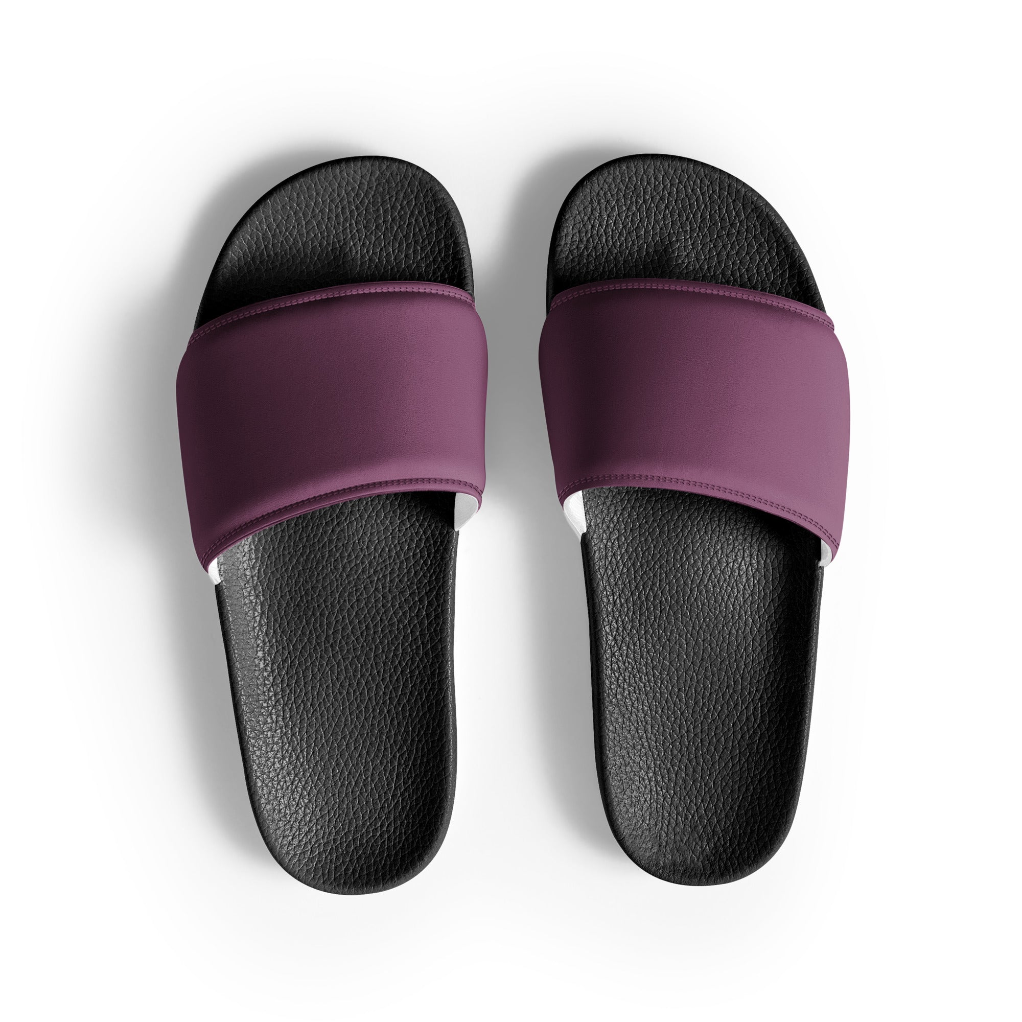 Autumn Purple Color Men's Slides by Visual Verse - Image 1