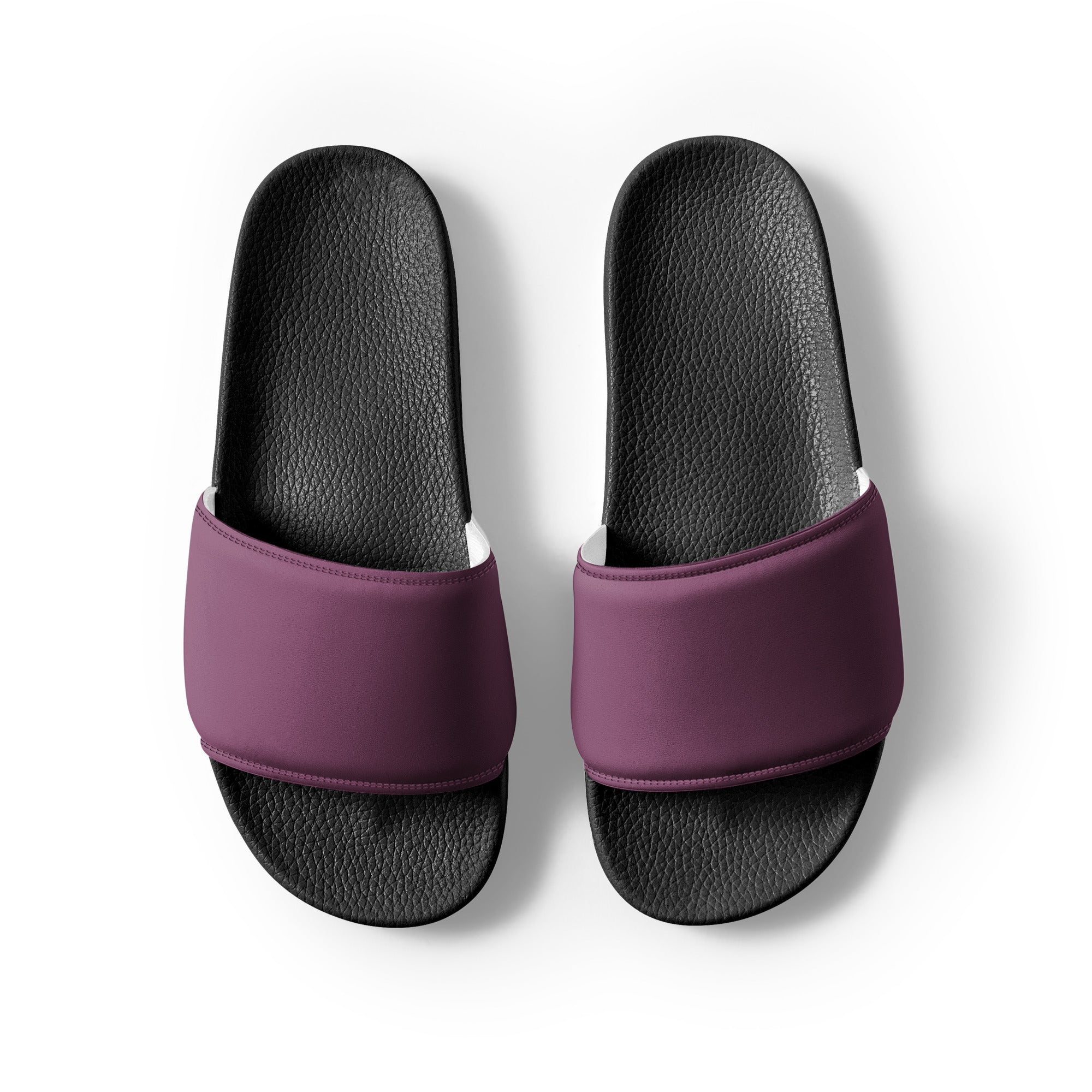 Autumn Purple Color Men's Slides by Visual Verse - Image 2