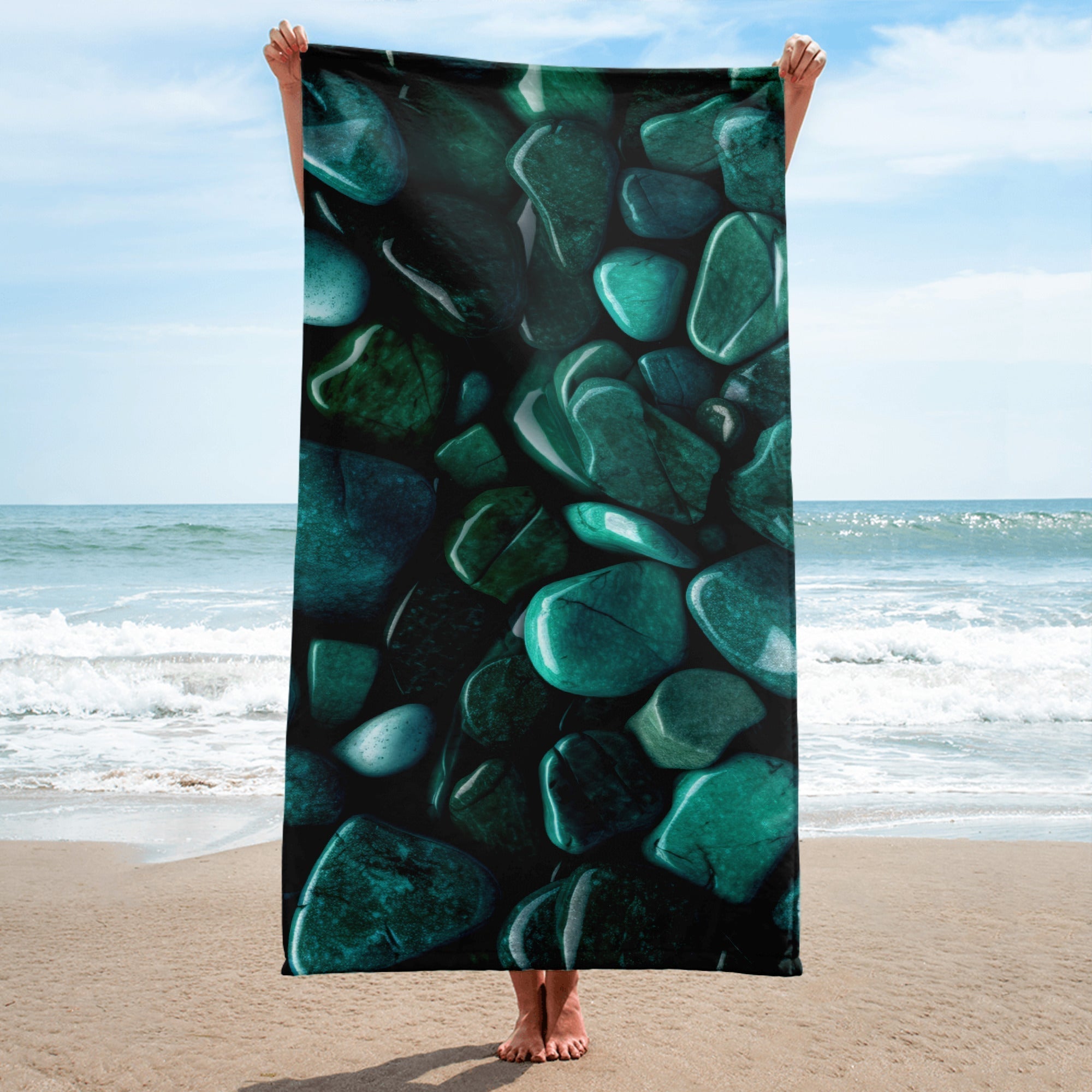 Aventurine Beach Towel by Visual Verse - Image 1