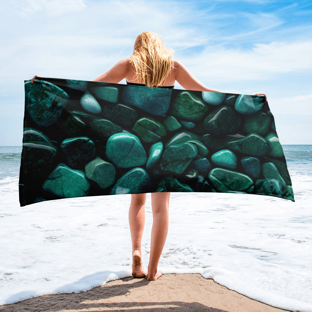 Aventurine Beach Towel by Visual Verse - Image 2