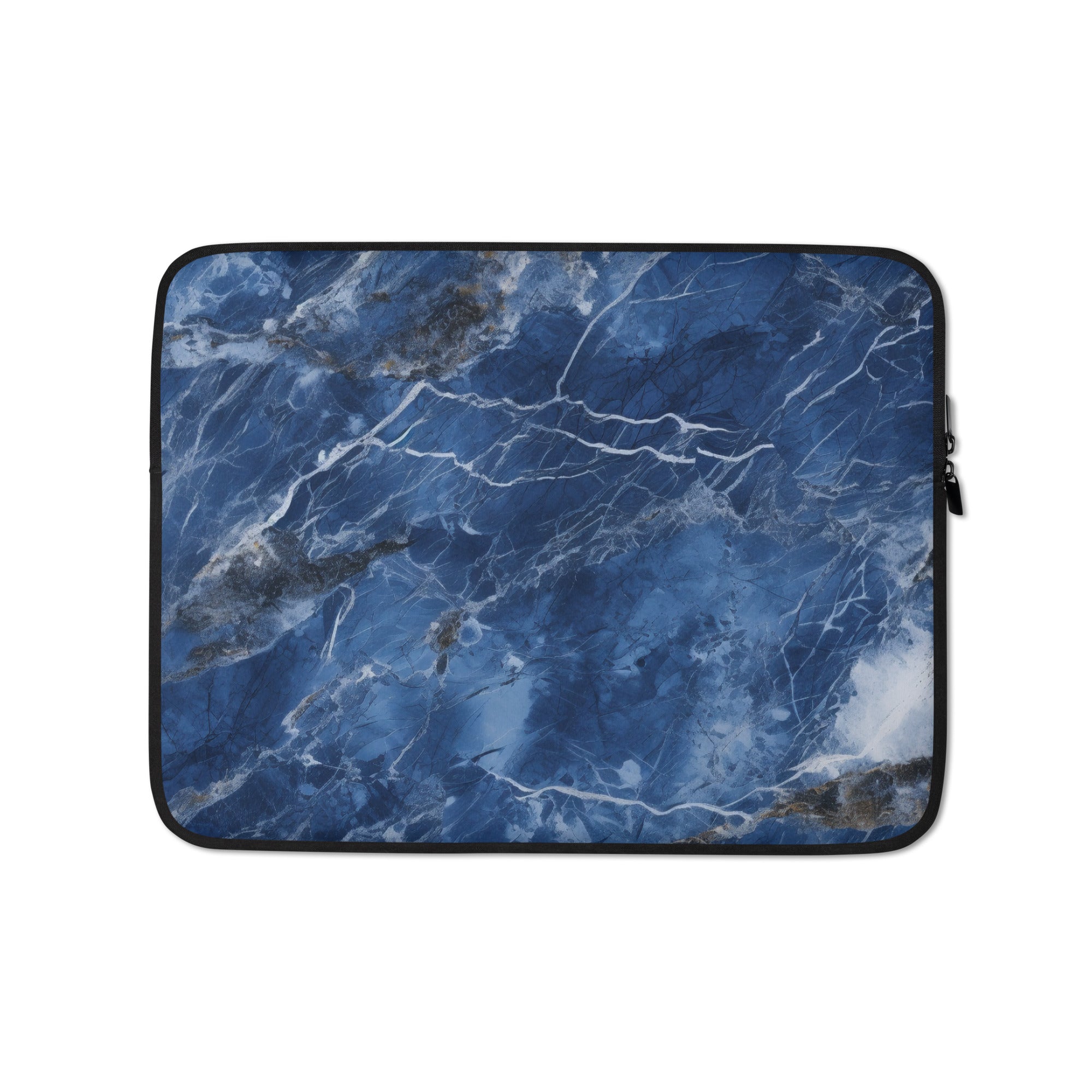 Azul Blue Granite Laptop Sleeve by Visual Verse - Image 2