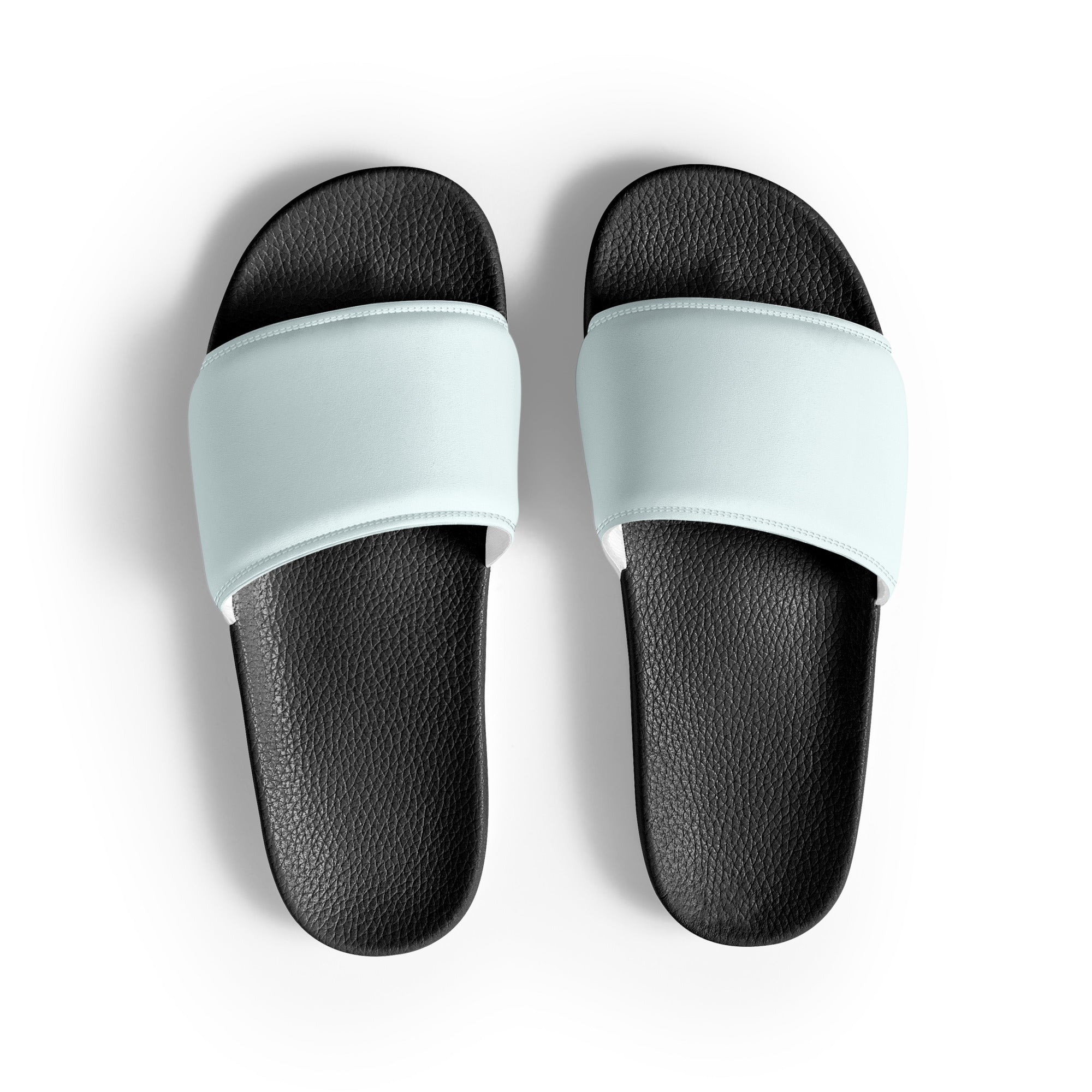 Azure Mist Color Men's Slides by Visual Verse - Image 1